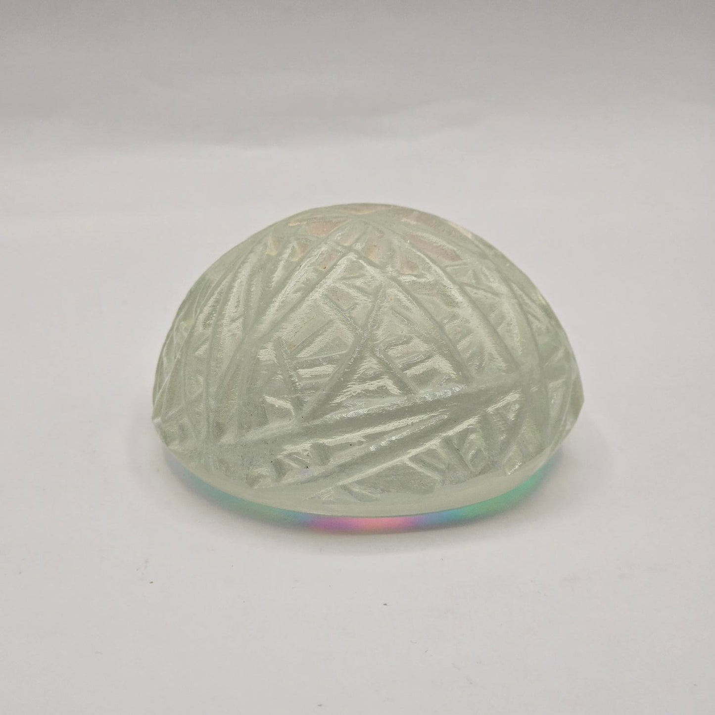Unique Iridescent Art Glass Paperweight