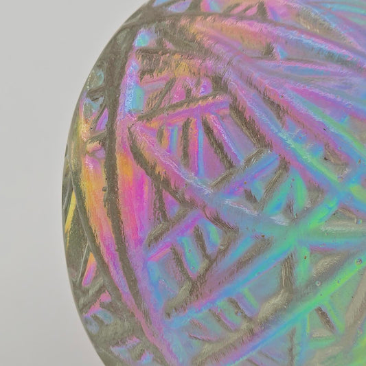 Unique Iridescent Art Glass Paperweight