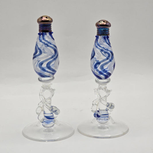 Vintage Gazelle Art Glass Hand-Blown Salt and Pepper Shakers