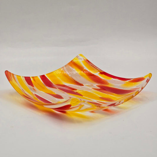 Vibrant Fused Glass Trinket Dish