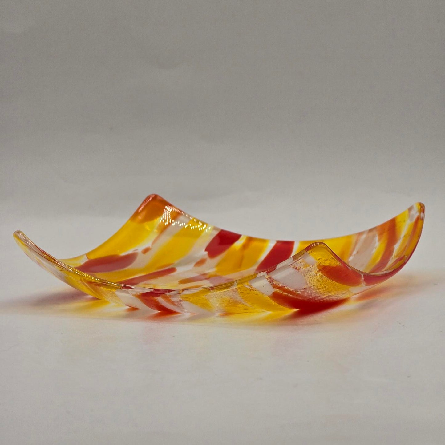 Vibrant Fused Glass Trinket Dish