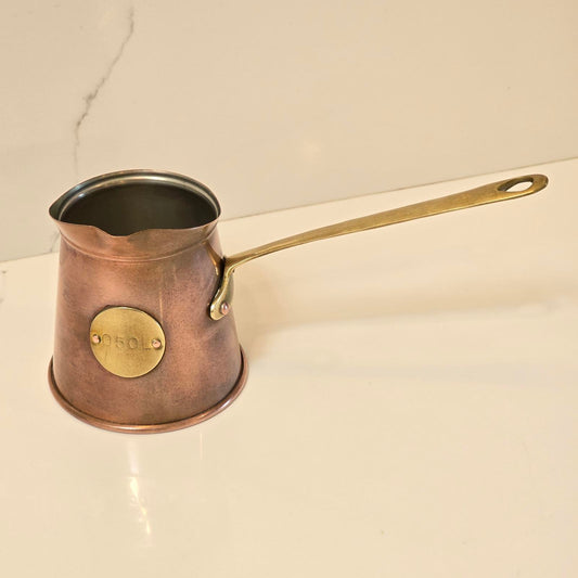 Vintage Copper Cider Measure/Ladle with Brass Accents and Handle