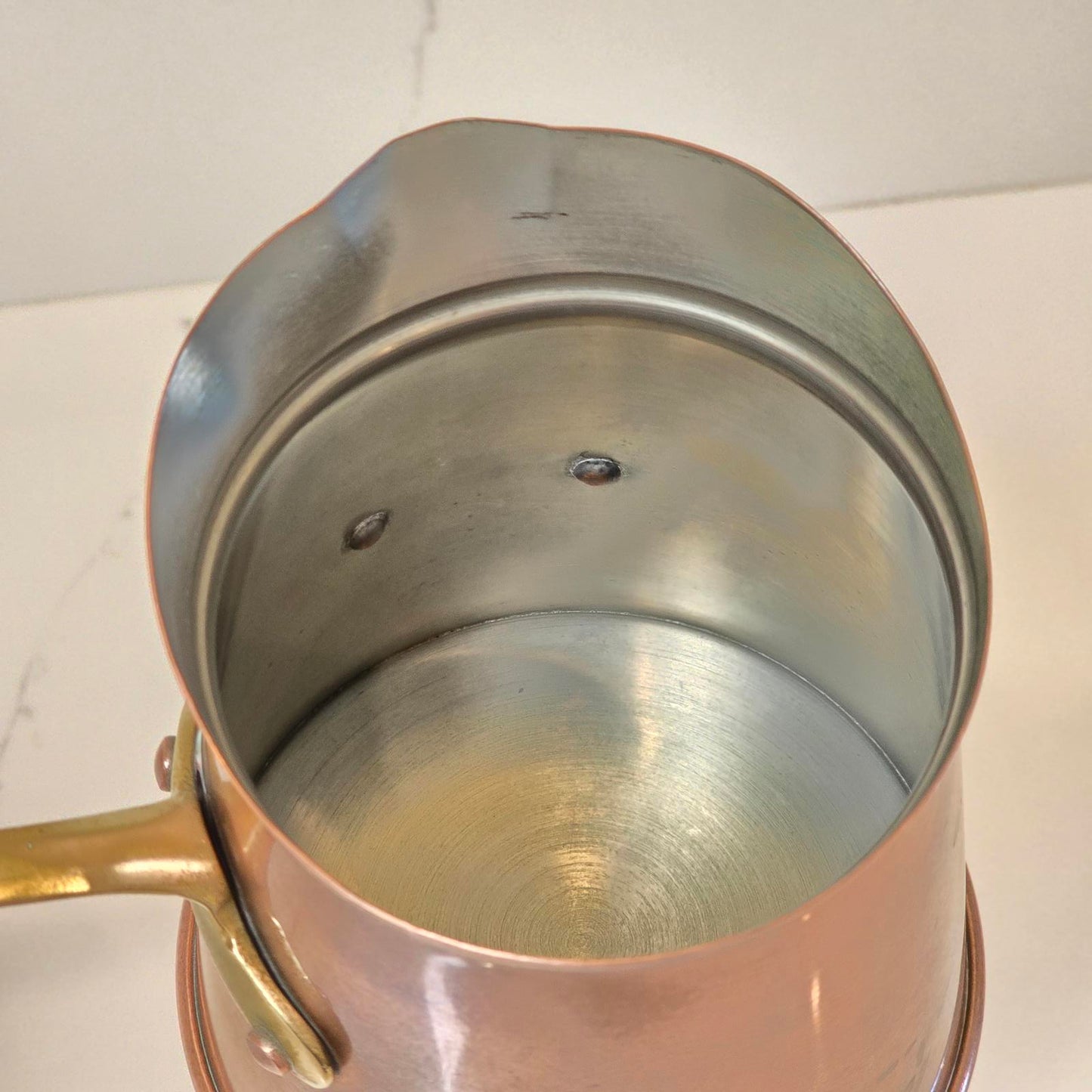 Vintage Copper Cider Measure/Ladle with Brass Accents and Handle