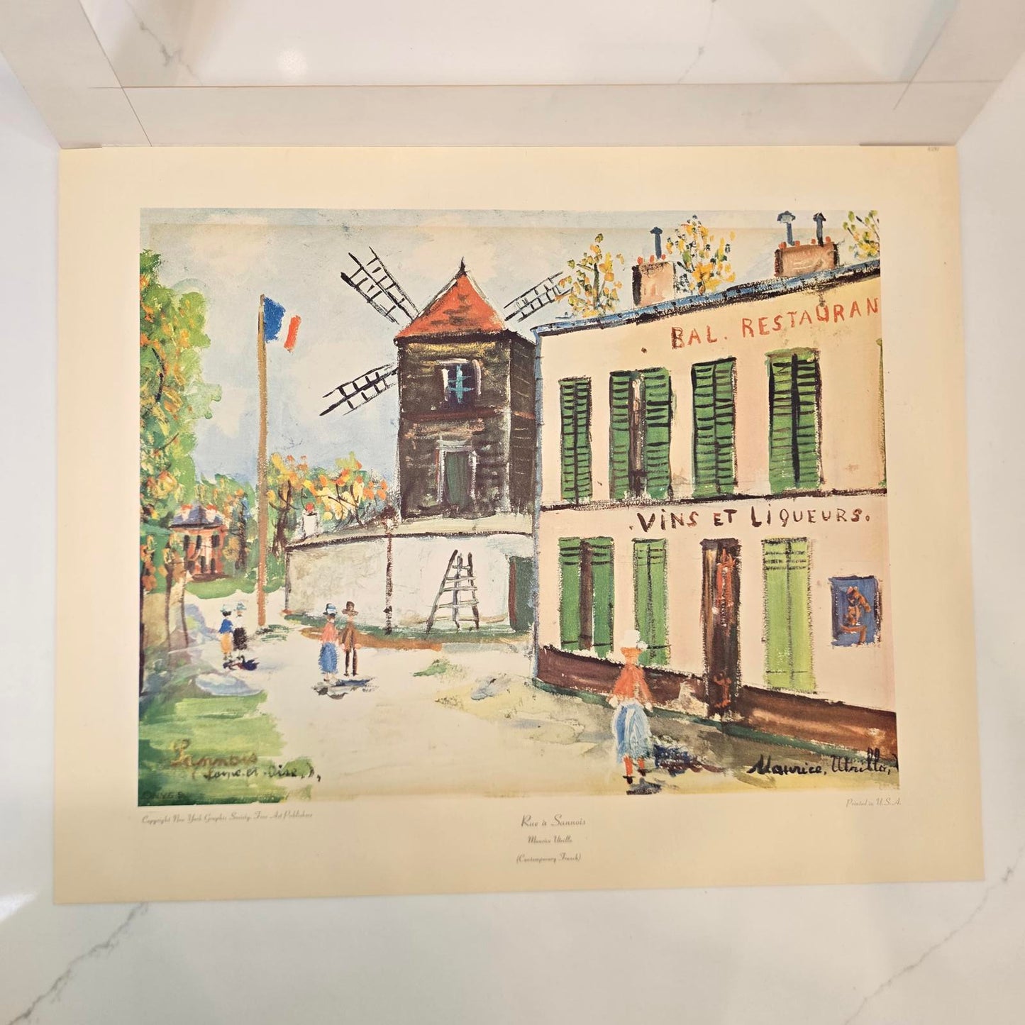 Maurice Utrillo "Rue A Sannois" Print on Paper