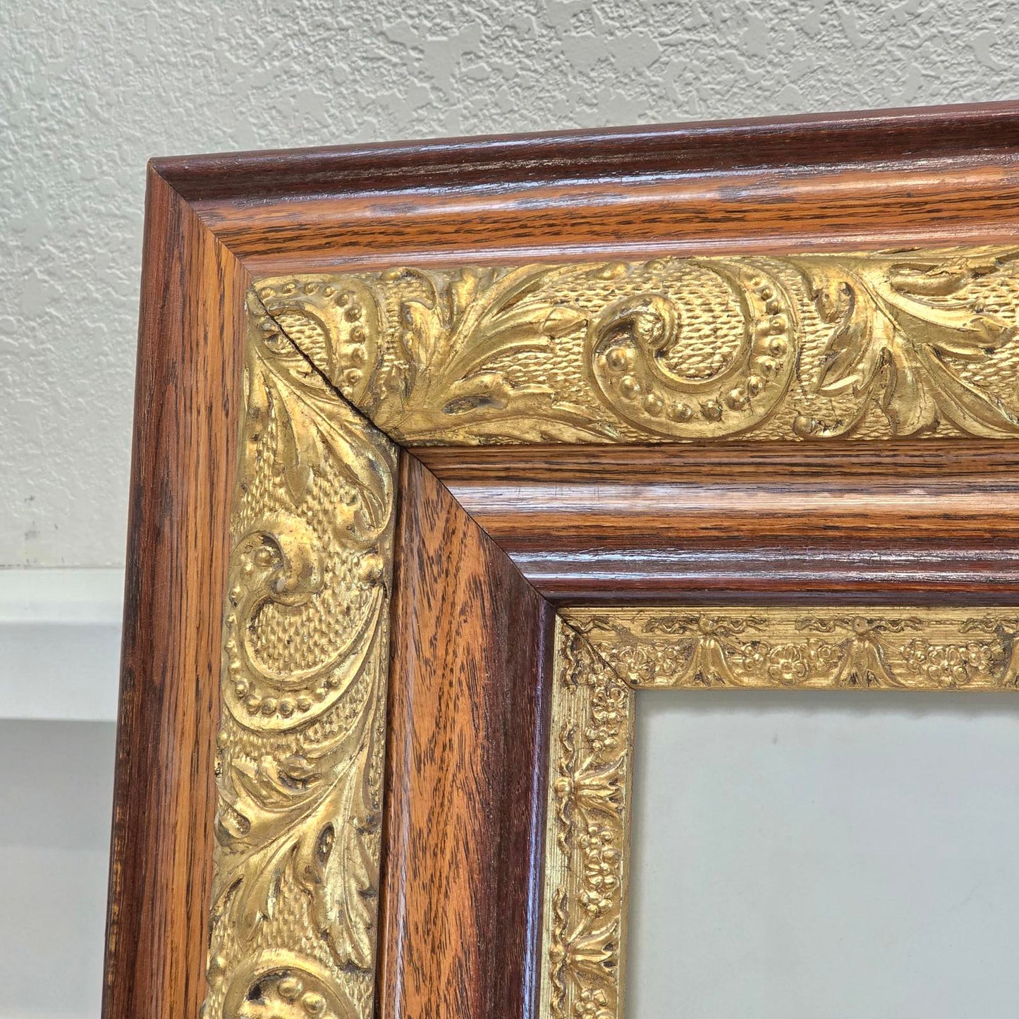 Antique Victorian Wood and Gilt Frame