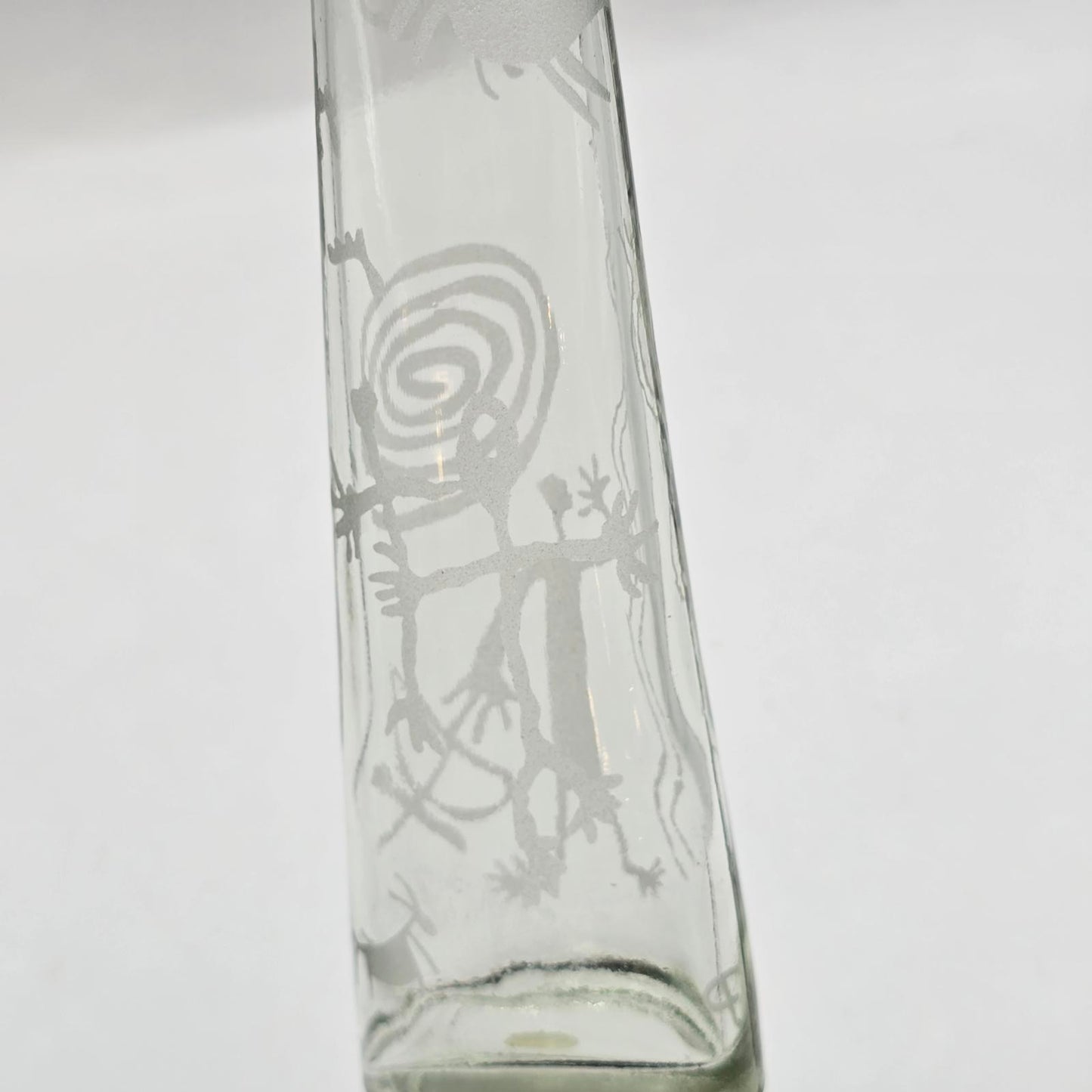 Handcrafted Mexican Etched Glass Pitcher Set