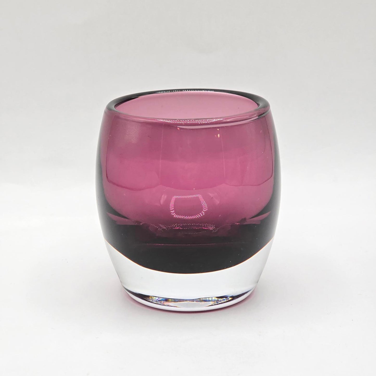 Crate & Barrel Diva Amethyst Glass Votive Candle Holder