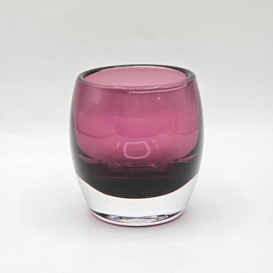 Crate & Barrel Diva Amethyst Glass Votive Candle Holder