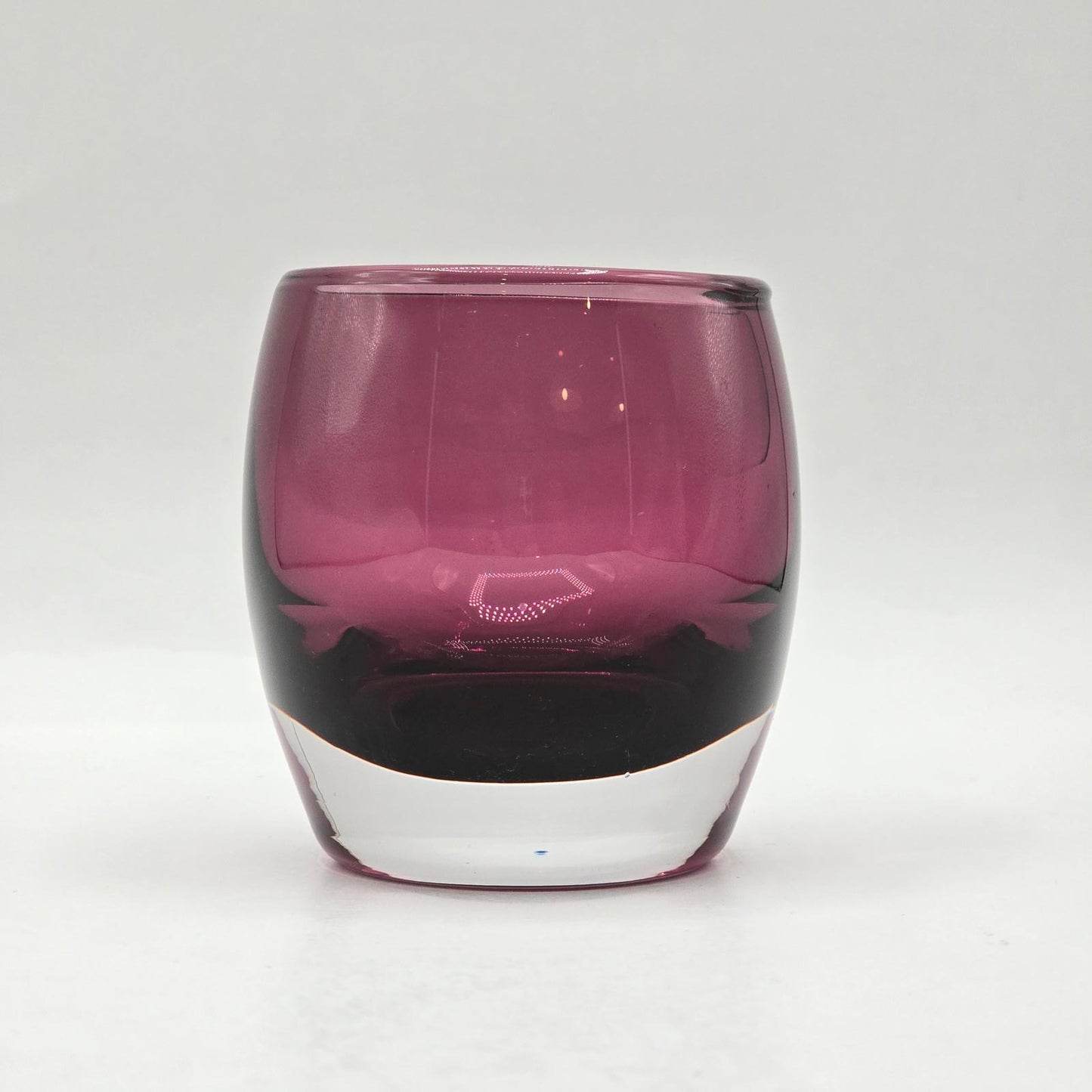 Crate & Barrel Diva Amethyst Glass Votive Candle Holder