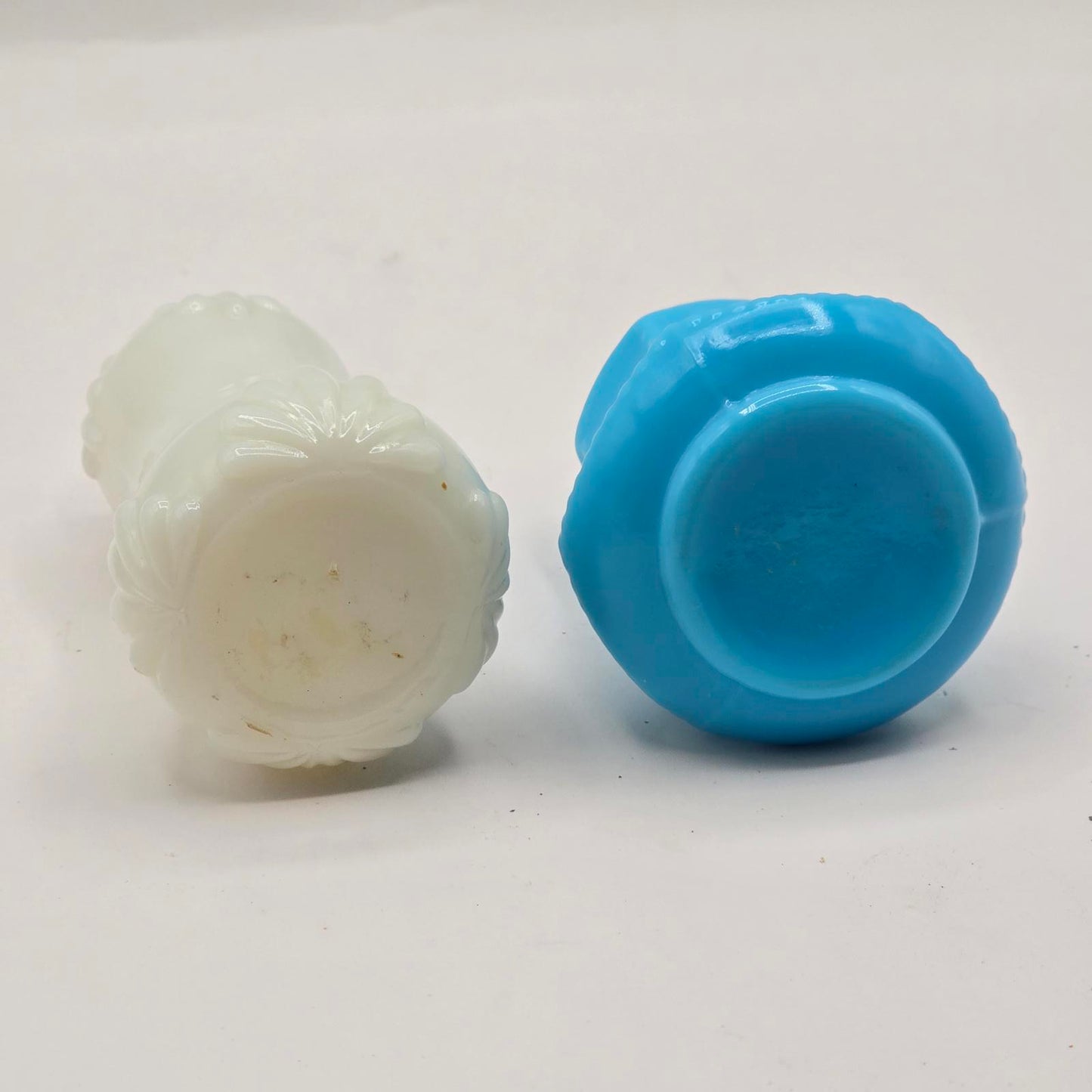 Antique EAPG Milk Glass Salt & Pepper Shakers