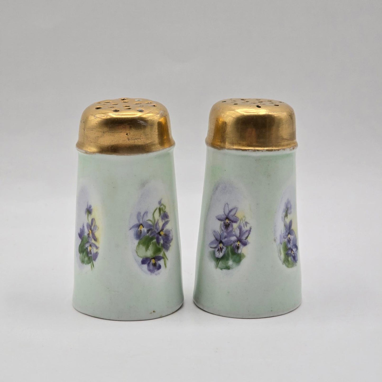 Antique O.&E.G. Royal Austria Salt & Pepper Shakers