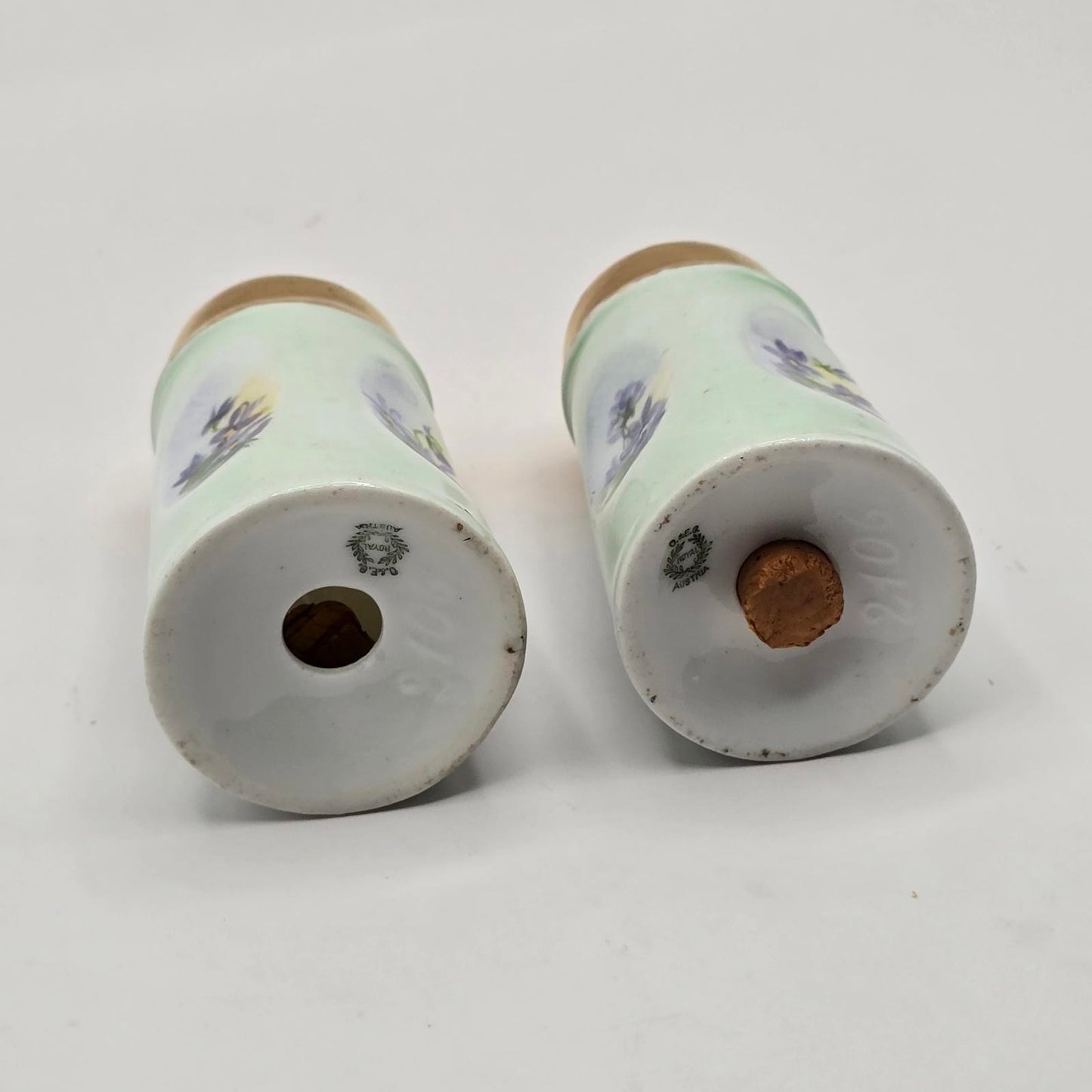 Antique O.&E.G. Royal Austria Salt & Pepper Shakers