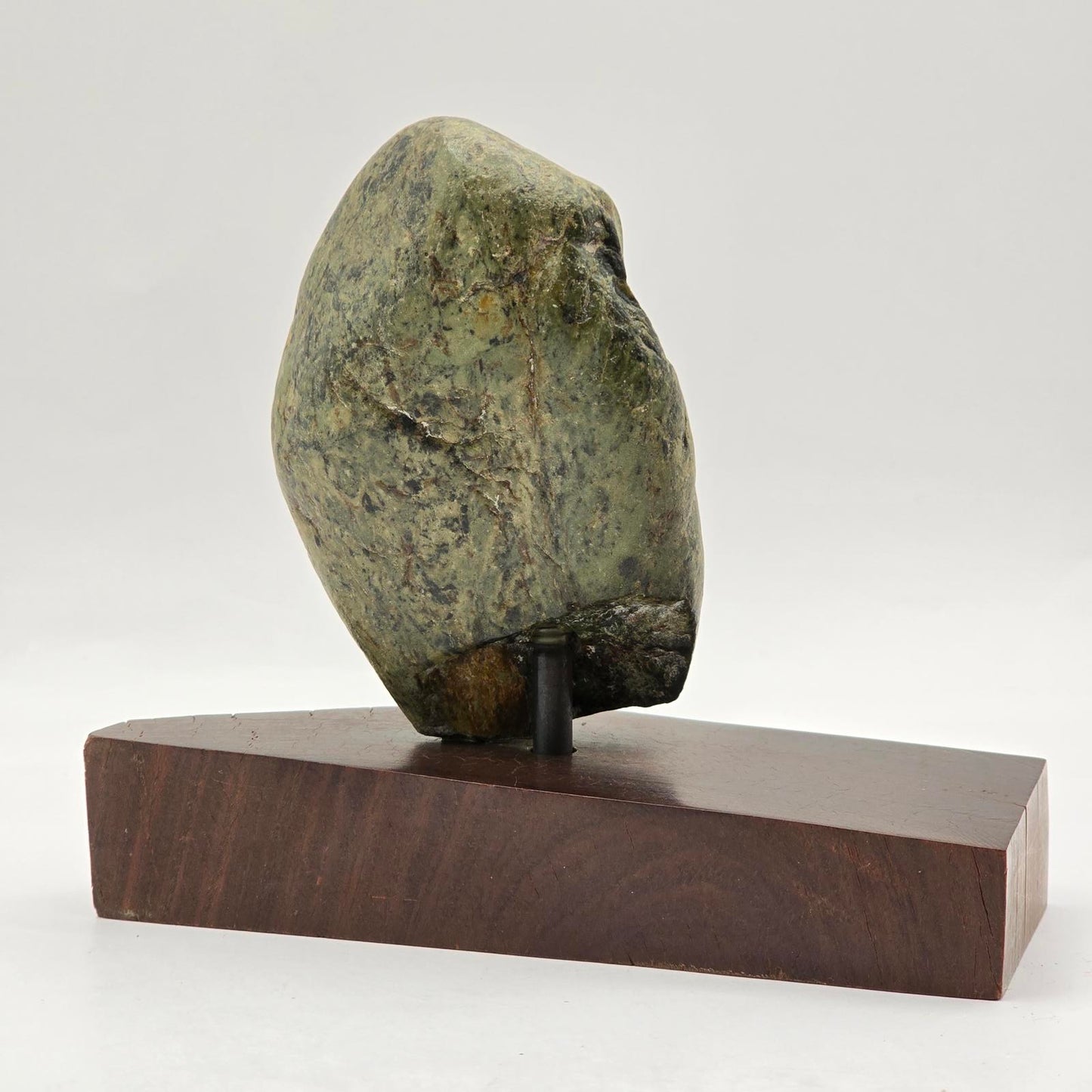 Vintage Pre-Columbian Reproduction Mask Sculpture on Plinth