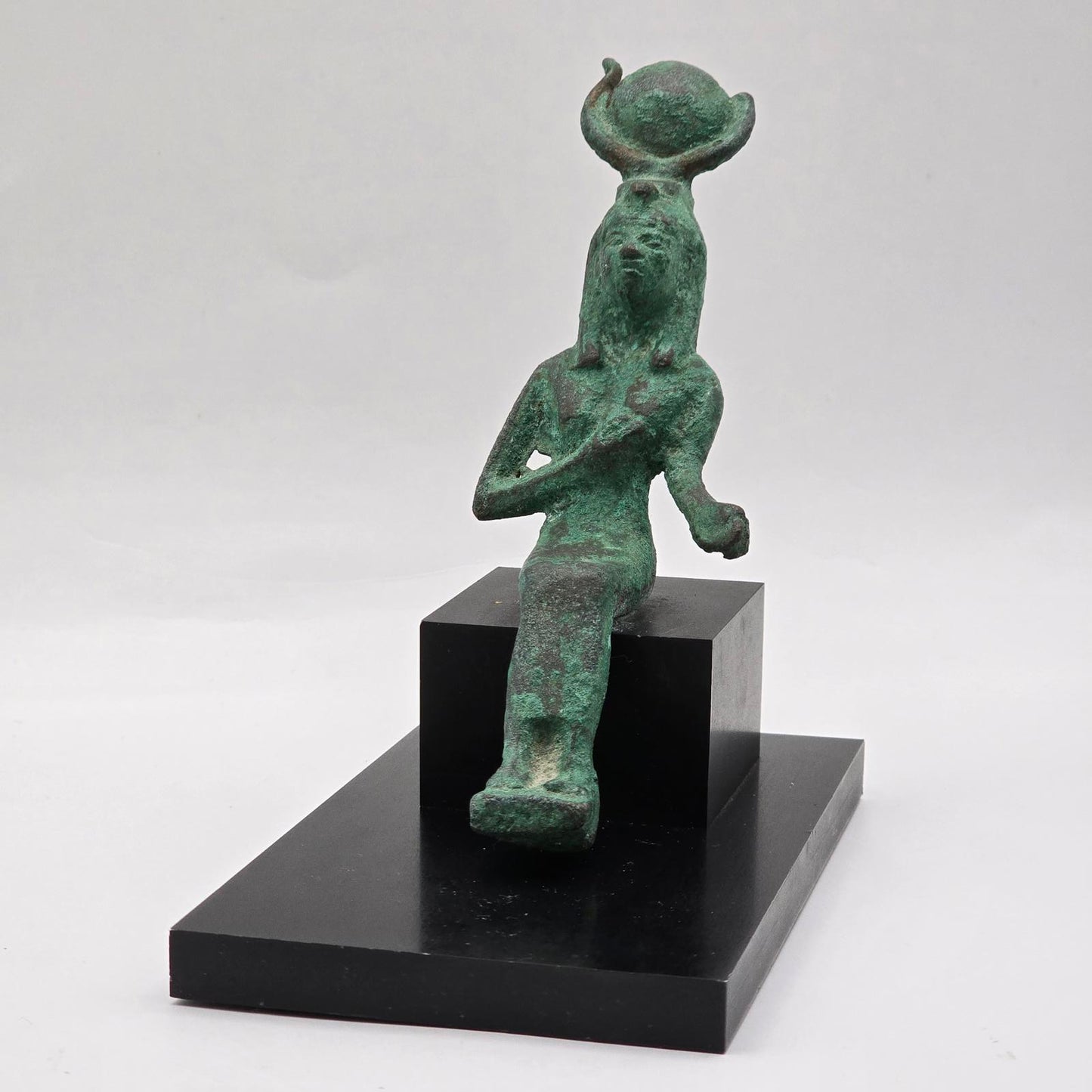 Vintage Egyptian Goddess Isis Sculpture on Plinth