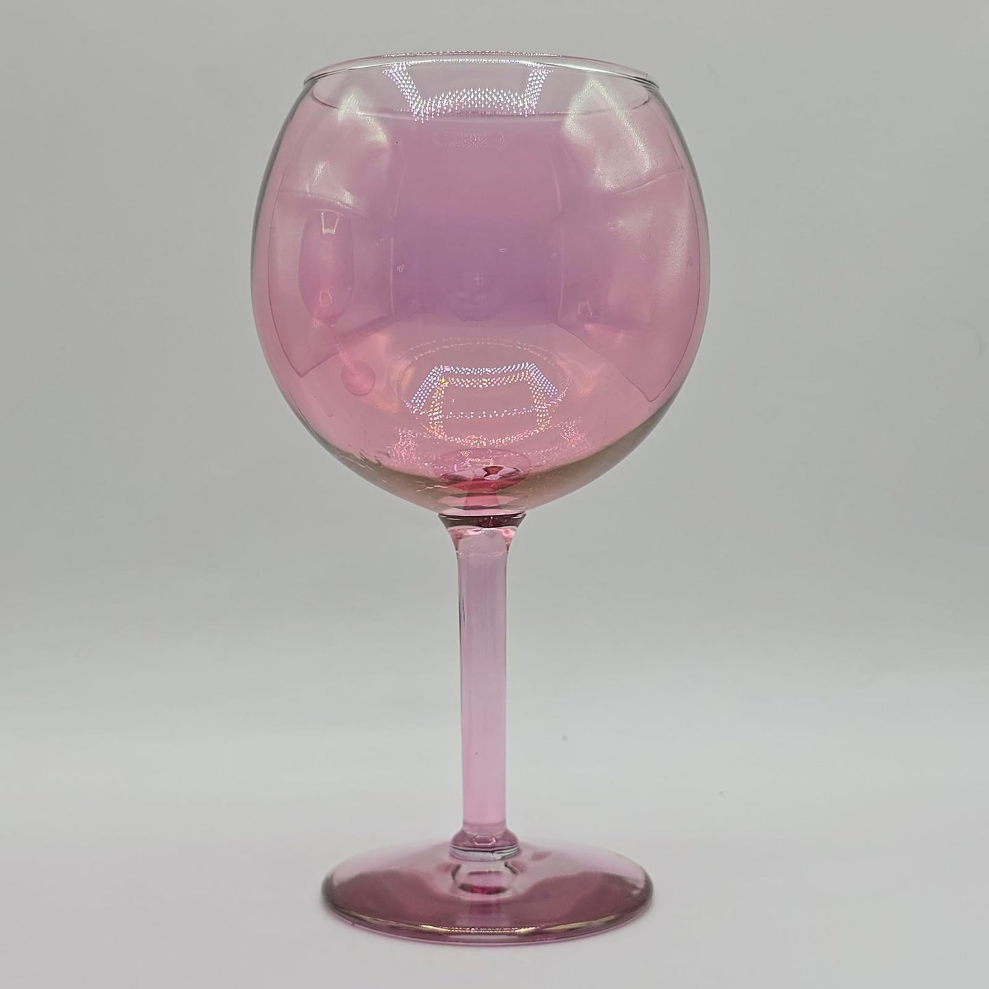 Iridescent Luster Cranberry Wine Goblets