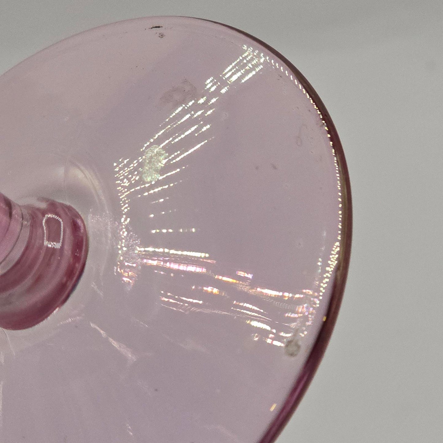 Iridescent Luster Cranberry Wine Goblets