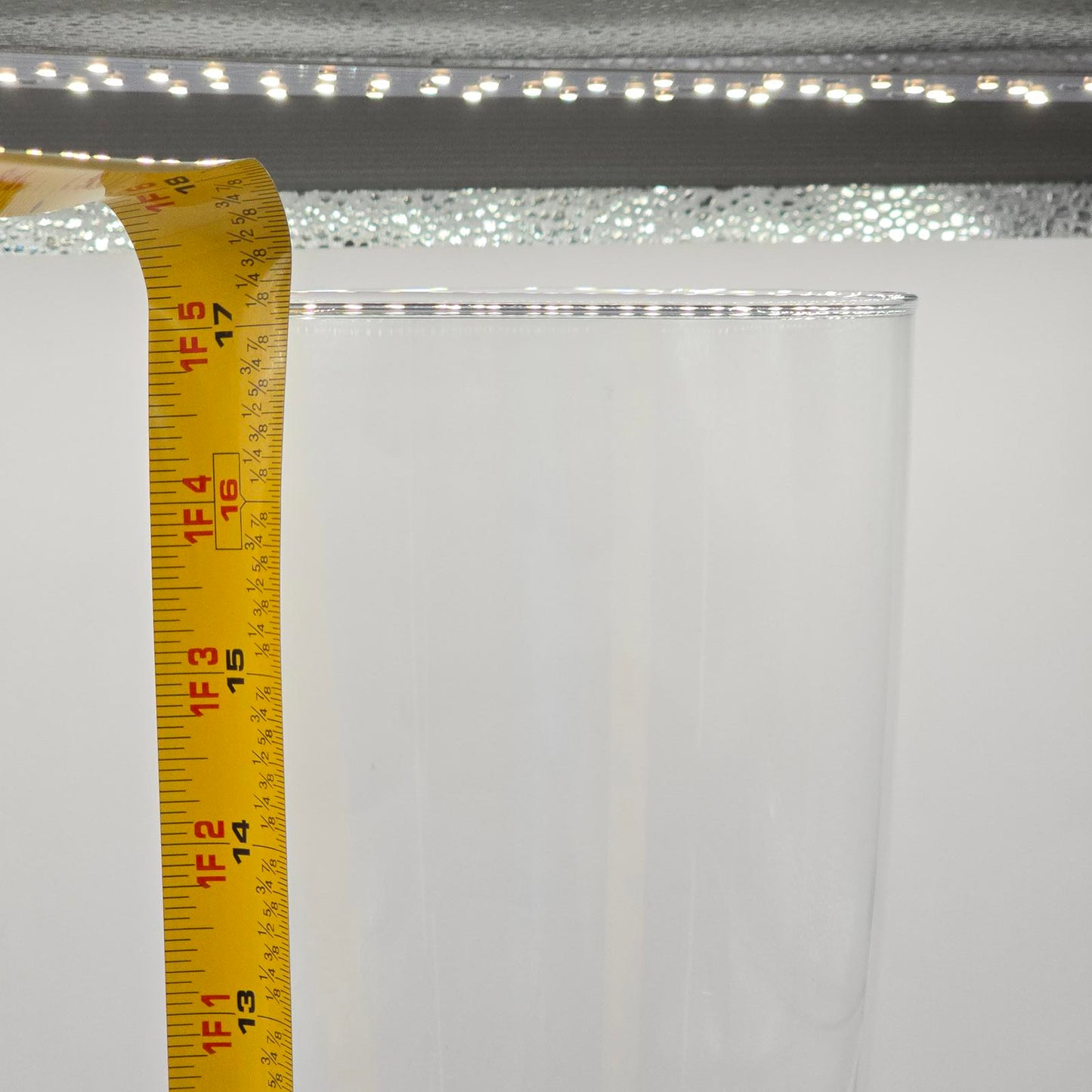 Large Crystal Glass Trumpet Vase
