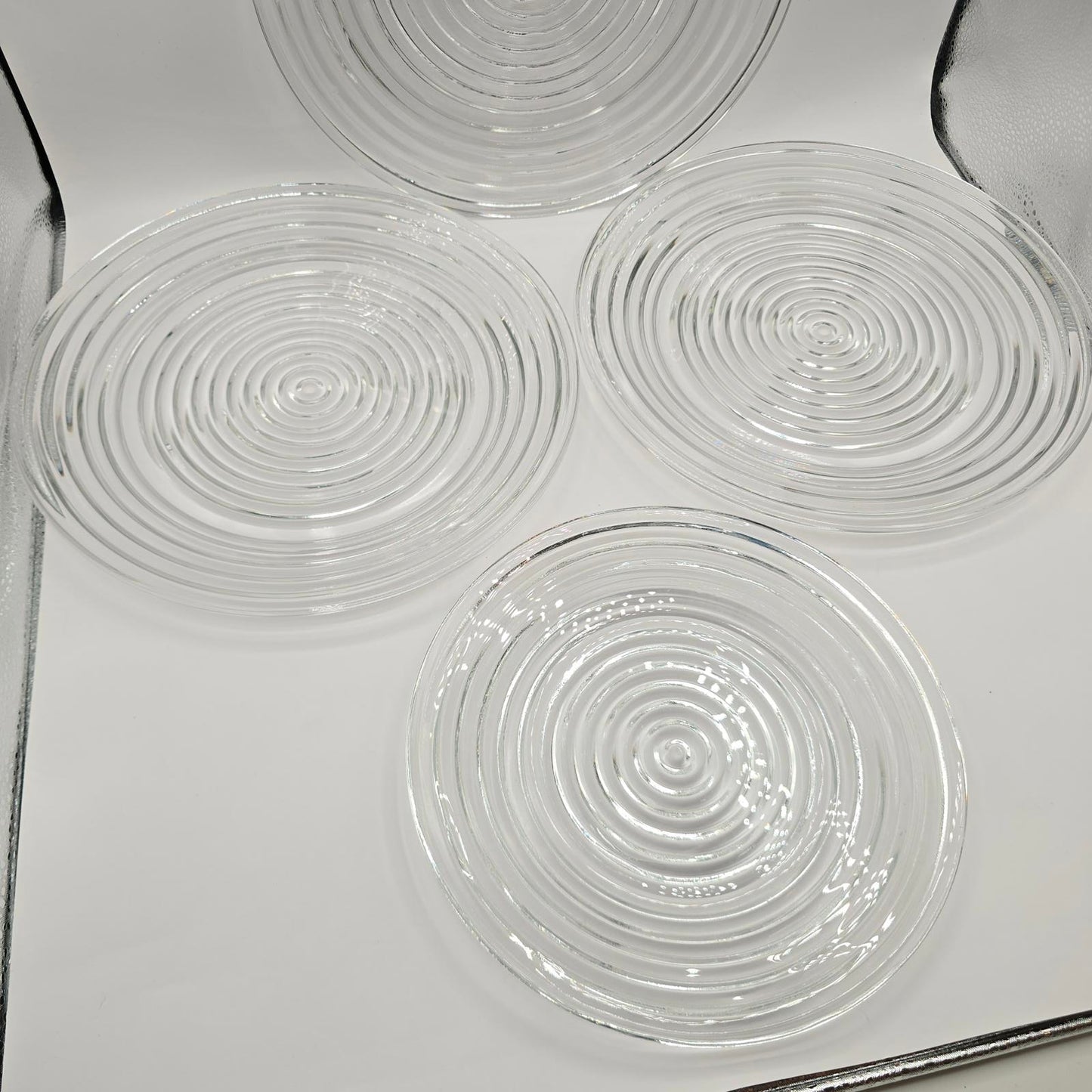 Vintage Anchor Hocking Ridged Depression Glass Plates