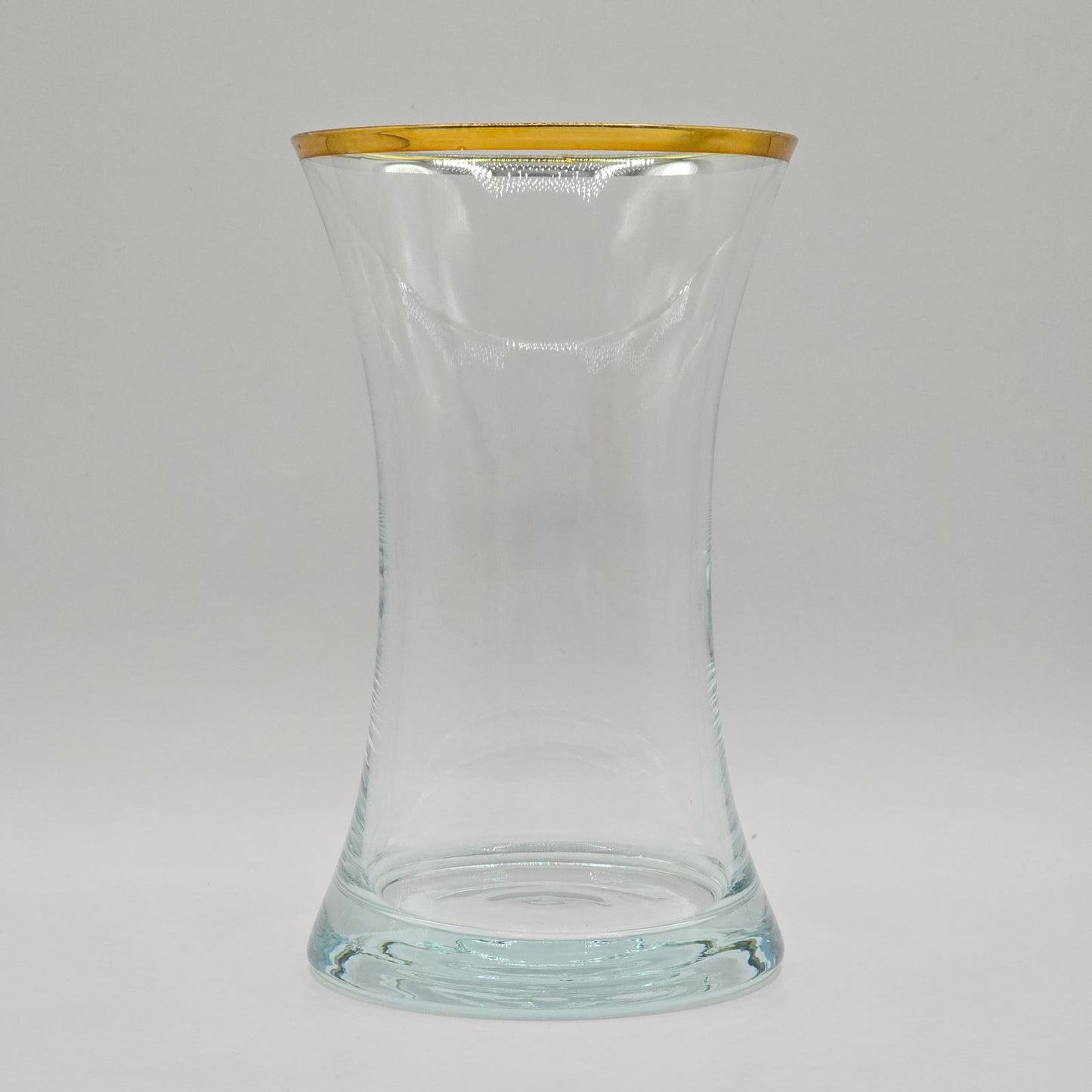 Glass Vase with Gold Banding