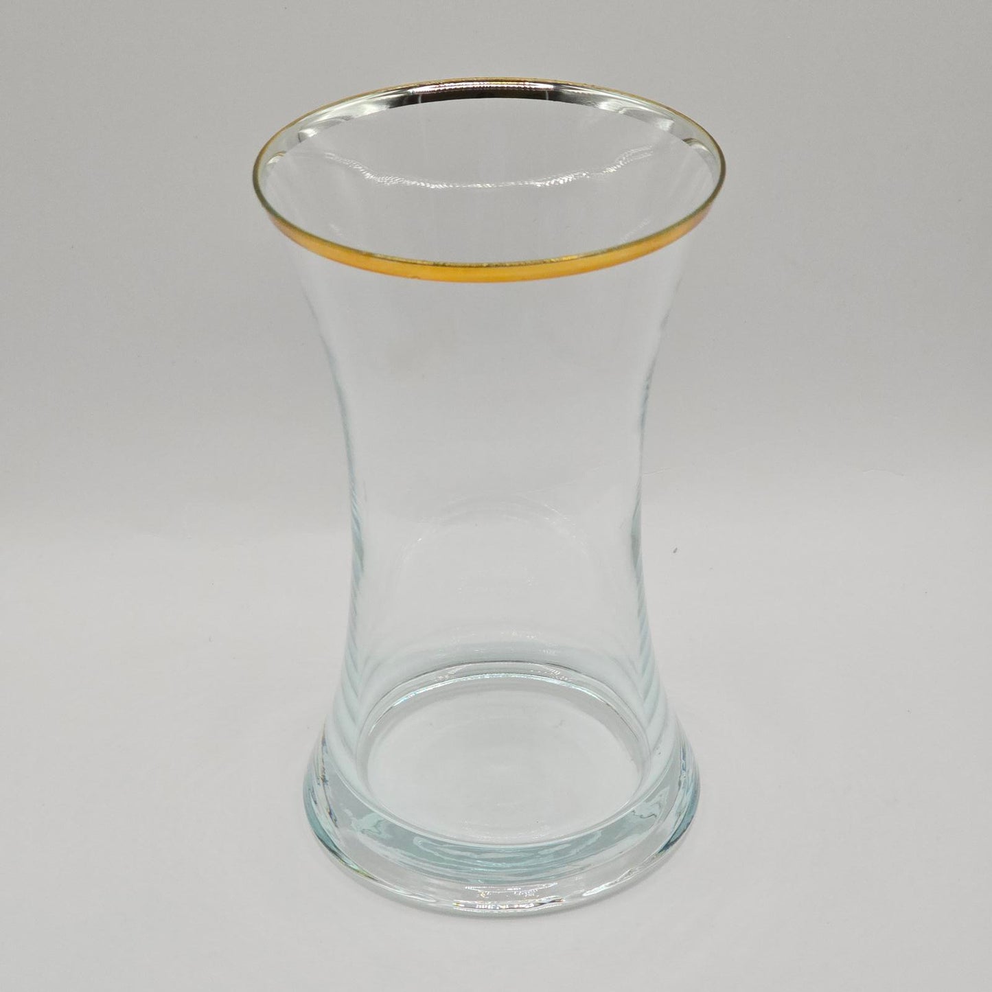 Glass Vase with Gold Banding
