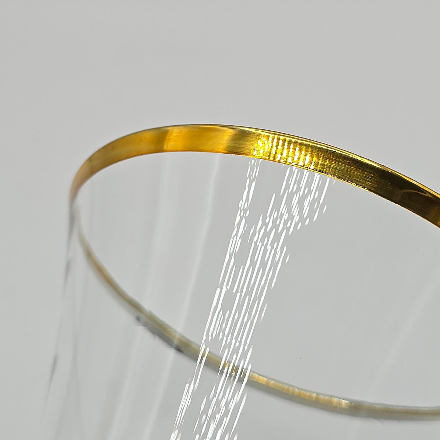 Glass Vase with Gold Banding