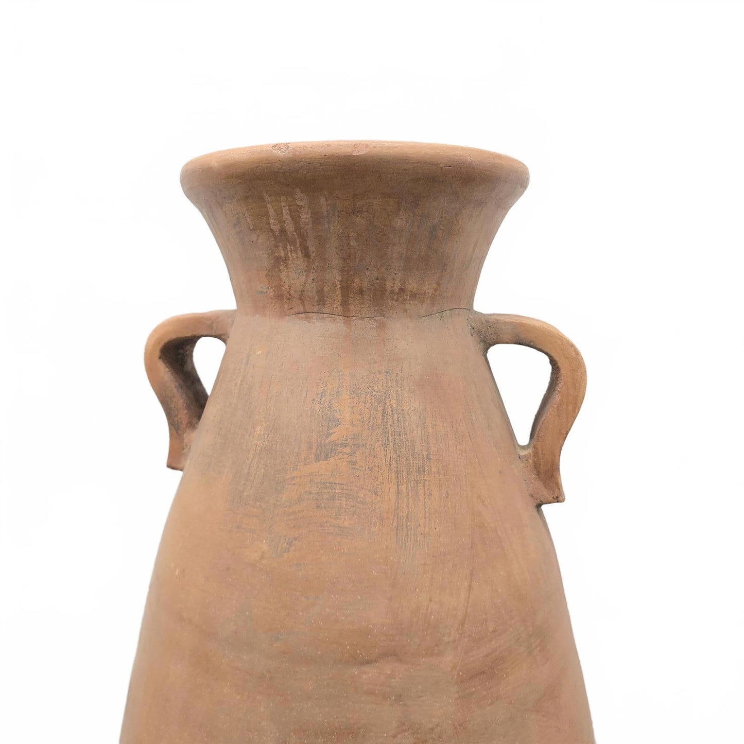 Large Rustic Terra Cotta Amphora Floor Vase