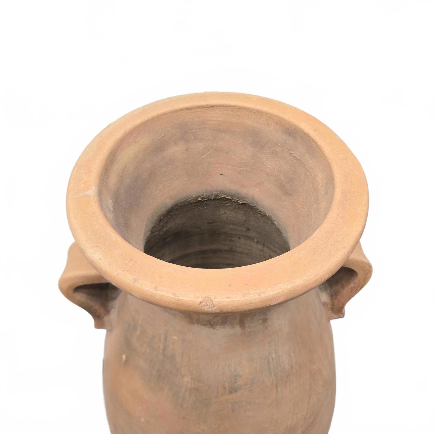 Large Rustic Terra Cotta Amphora Floor Vase