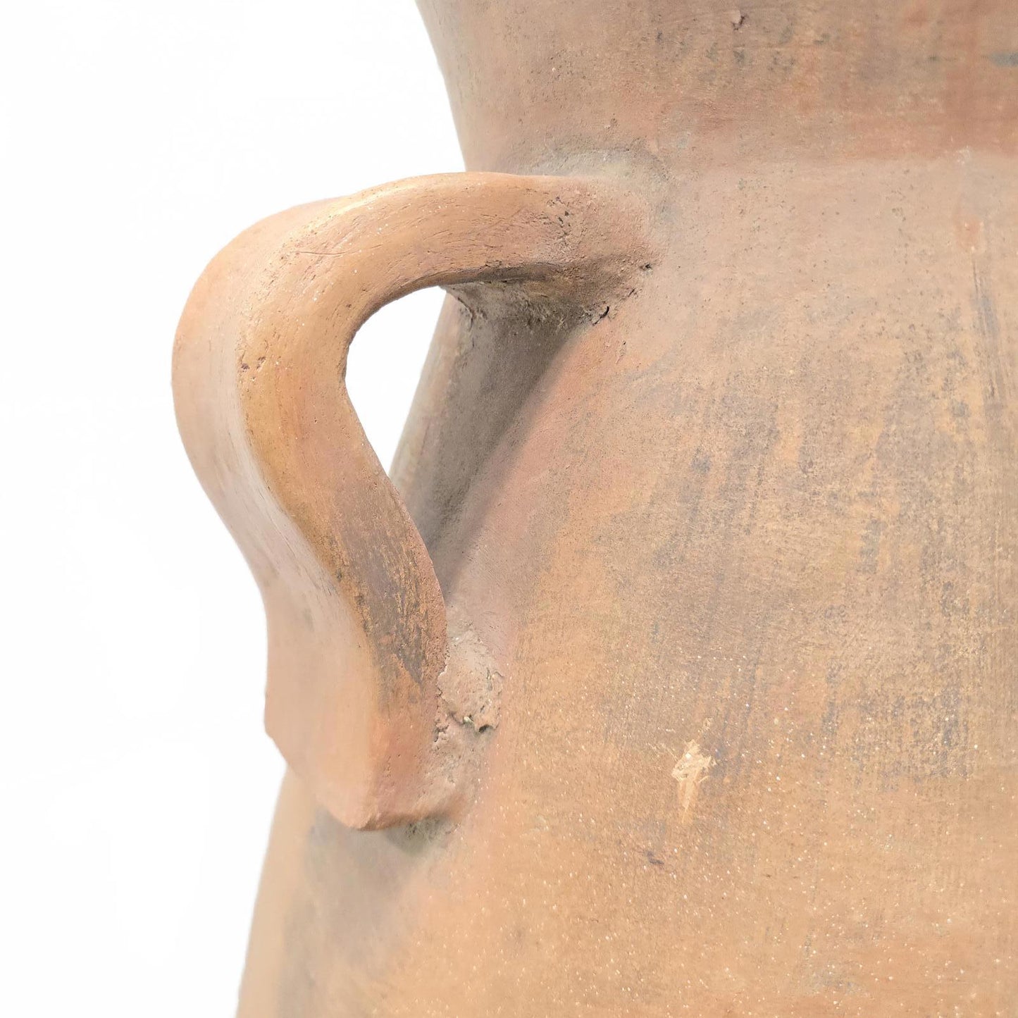 Large Rustic Terra Cotta Amphora Floor Vase