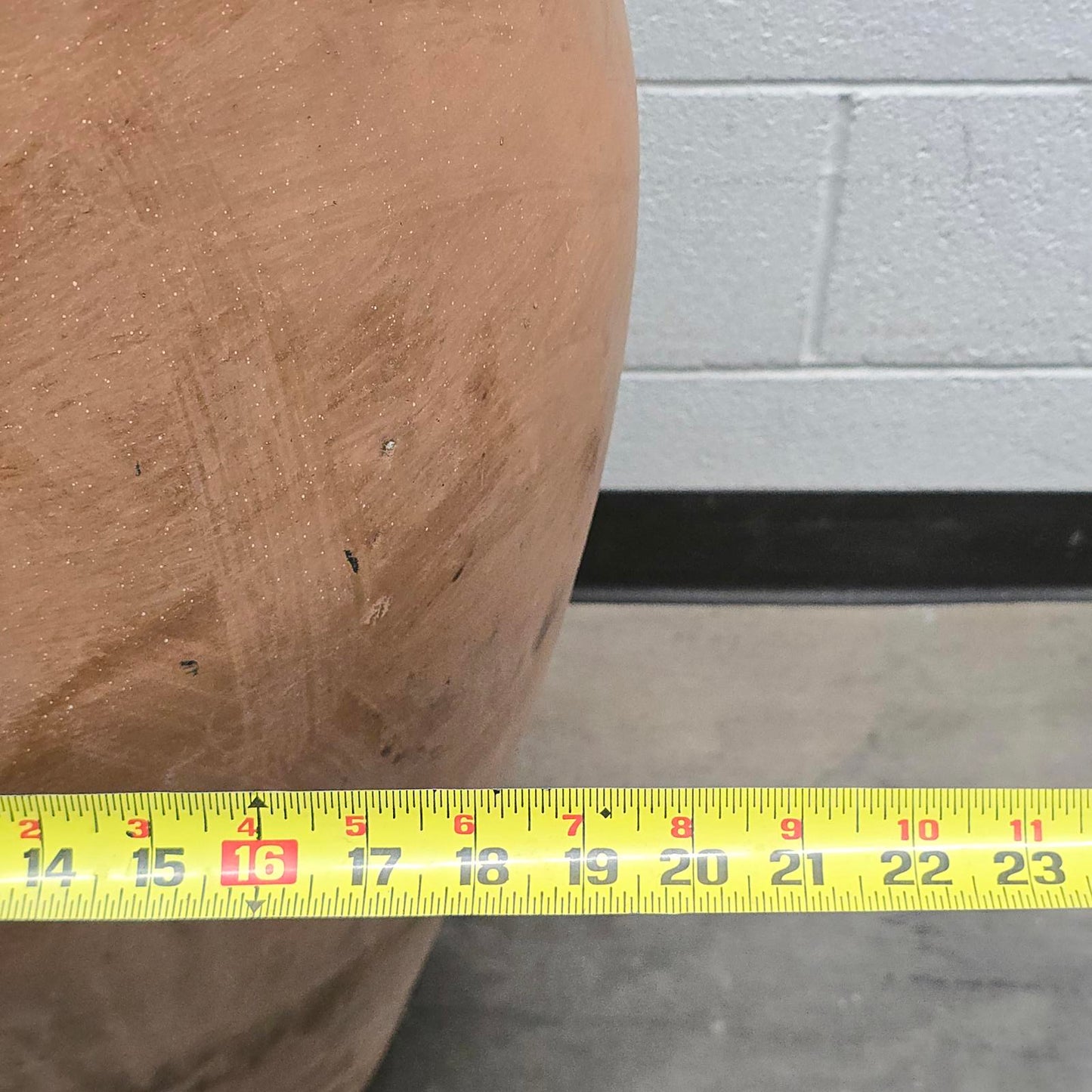 Large Rustic Terra Cotta Amphora Floor Vase