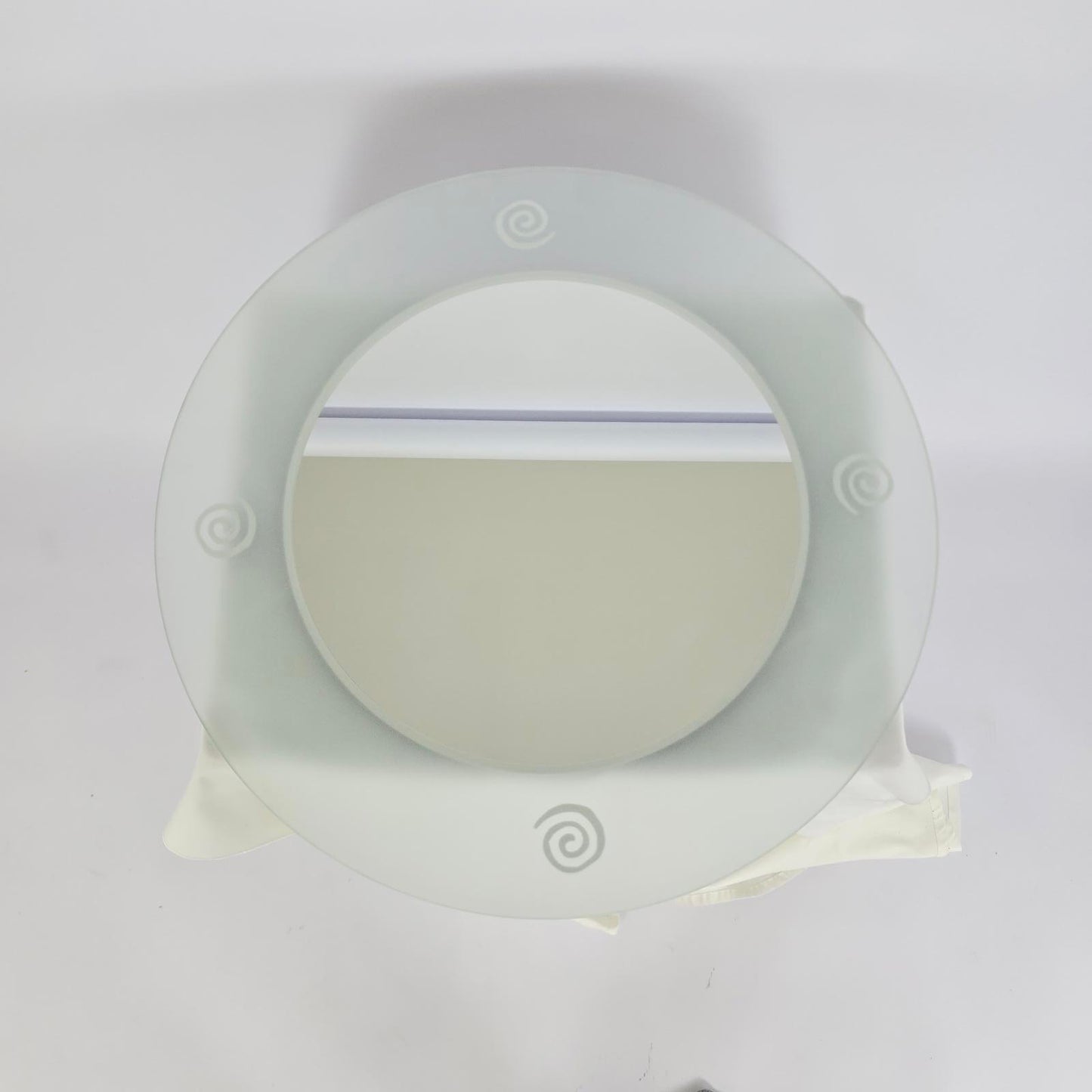 Vintage 1990's Post-Modern BDI Round Frosted Mirror