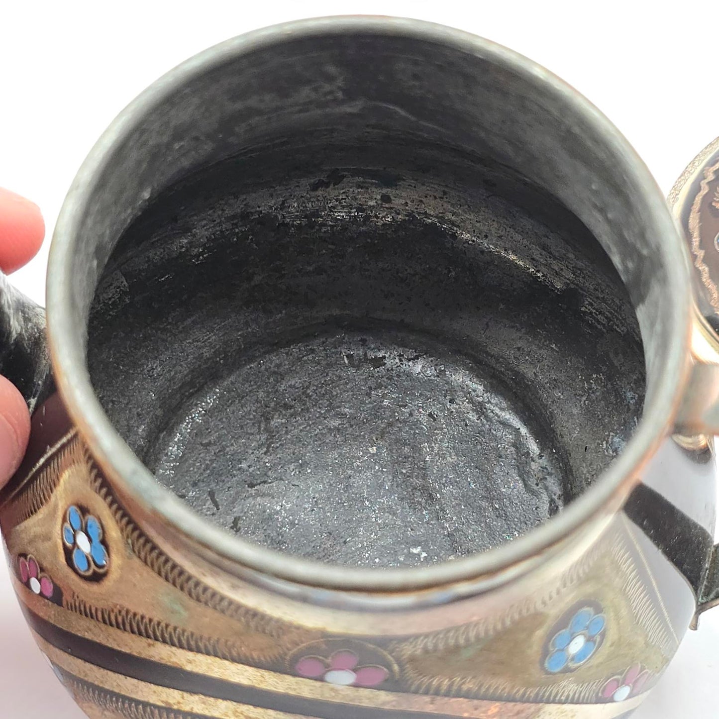 Vintage Turkish Hand-Crafted Copper Teapot