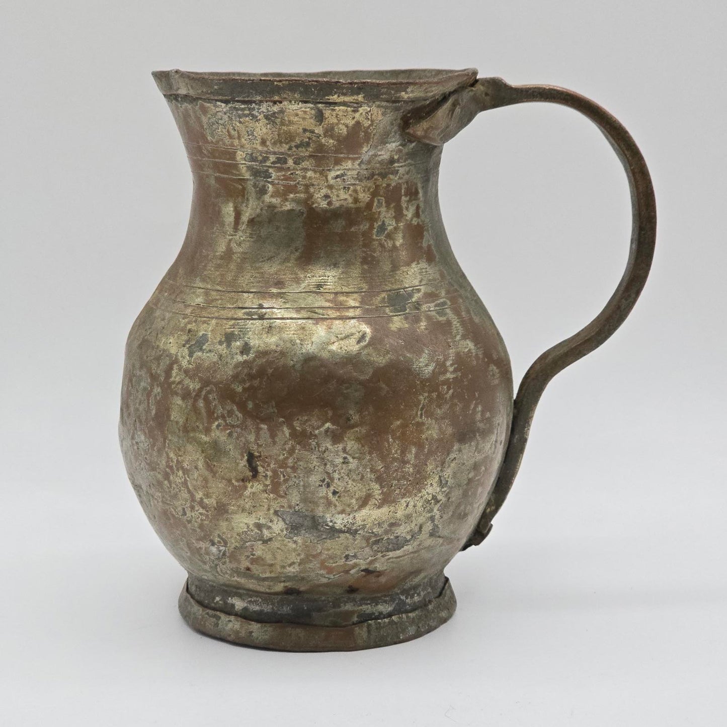 Antique/Vintage Hand-Crafted Brass Water Jug/Pitcher