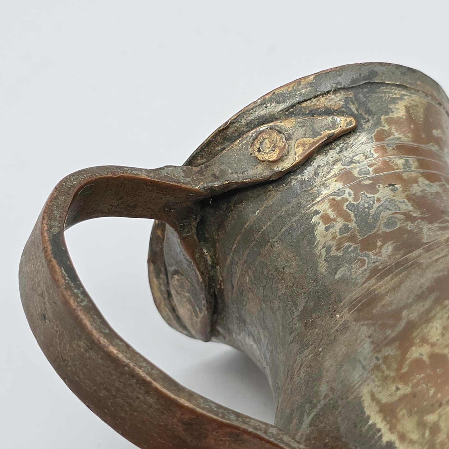Antique/Vintage Hand-Crafted Brass Water Jug/Pitcher