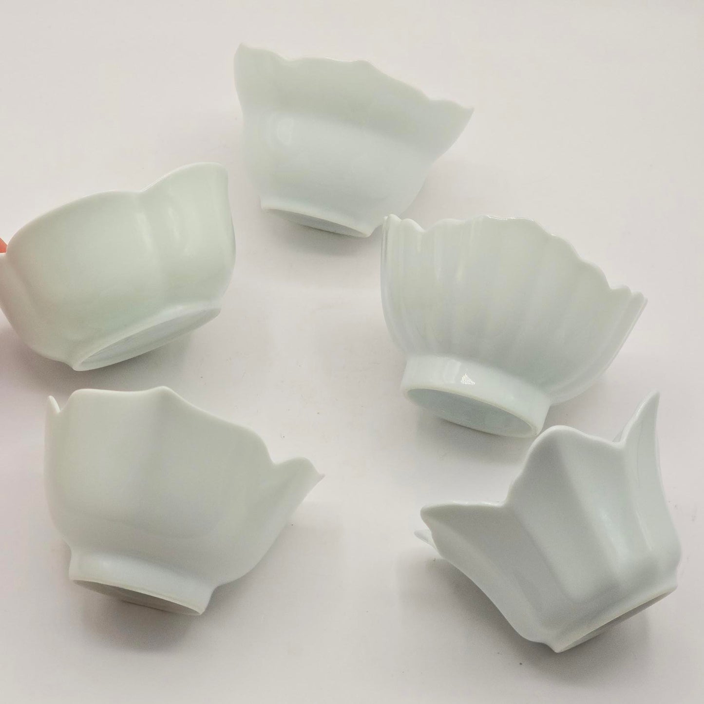 Vintage Japanese Porcelain Flower-Shaped Bowls