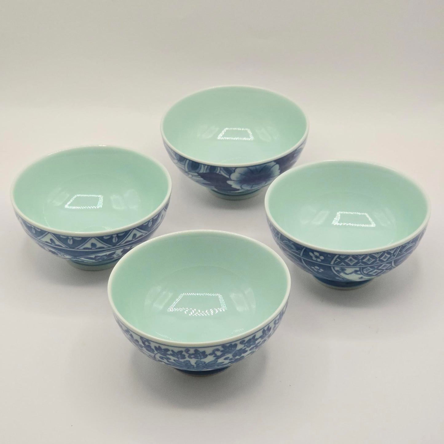 Vintage Arita Ware Japanese Bowls - Blue