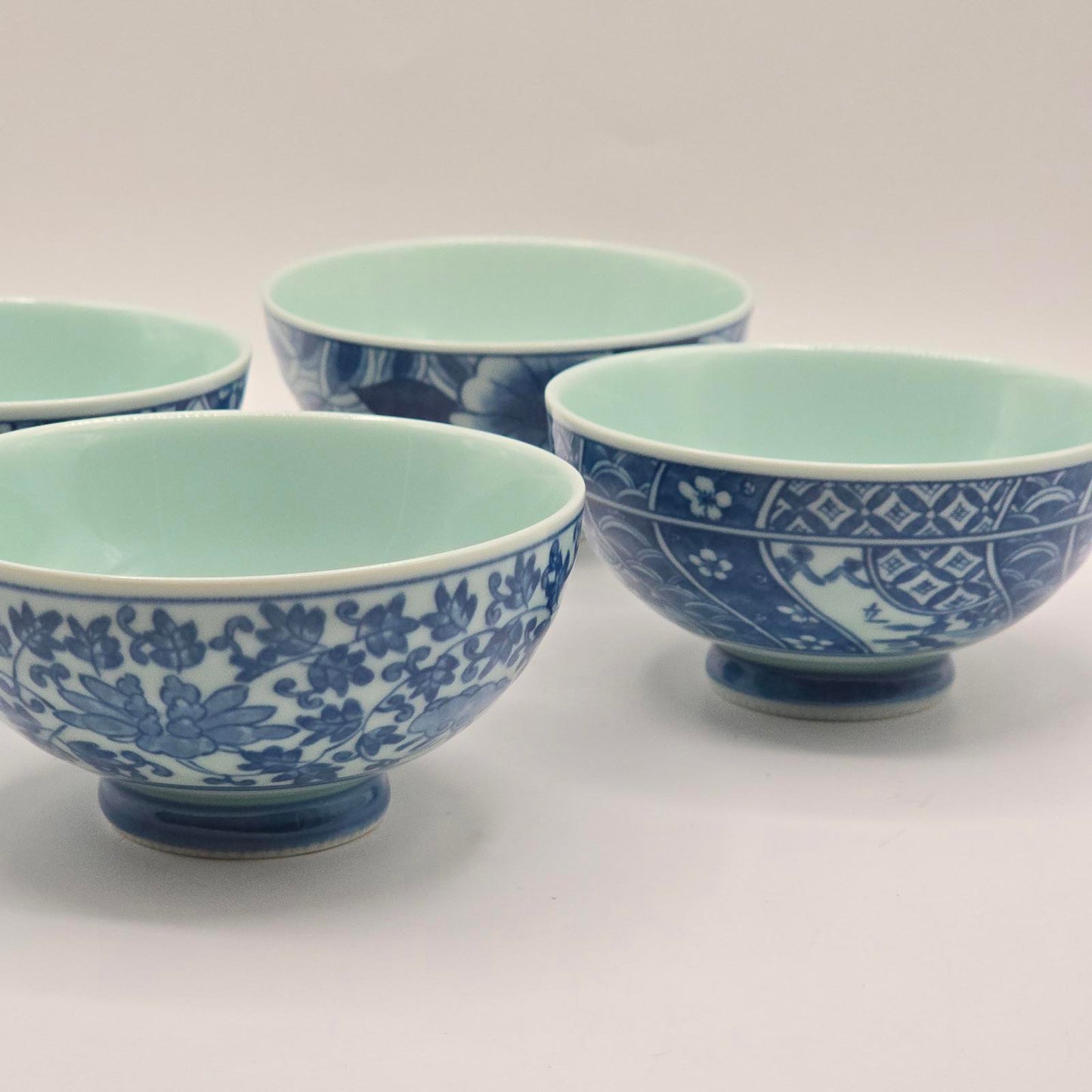 Vintage Arita Ware Japanese Bowls - Blue