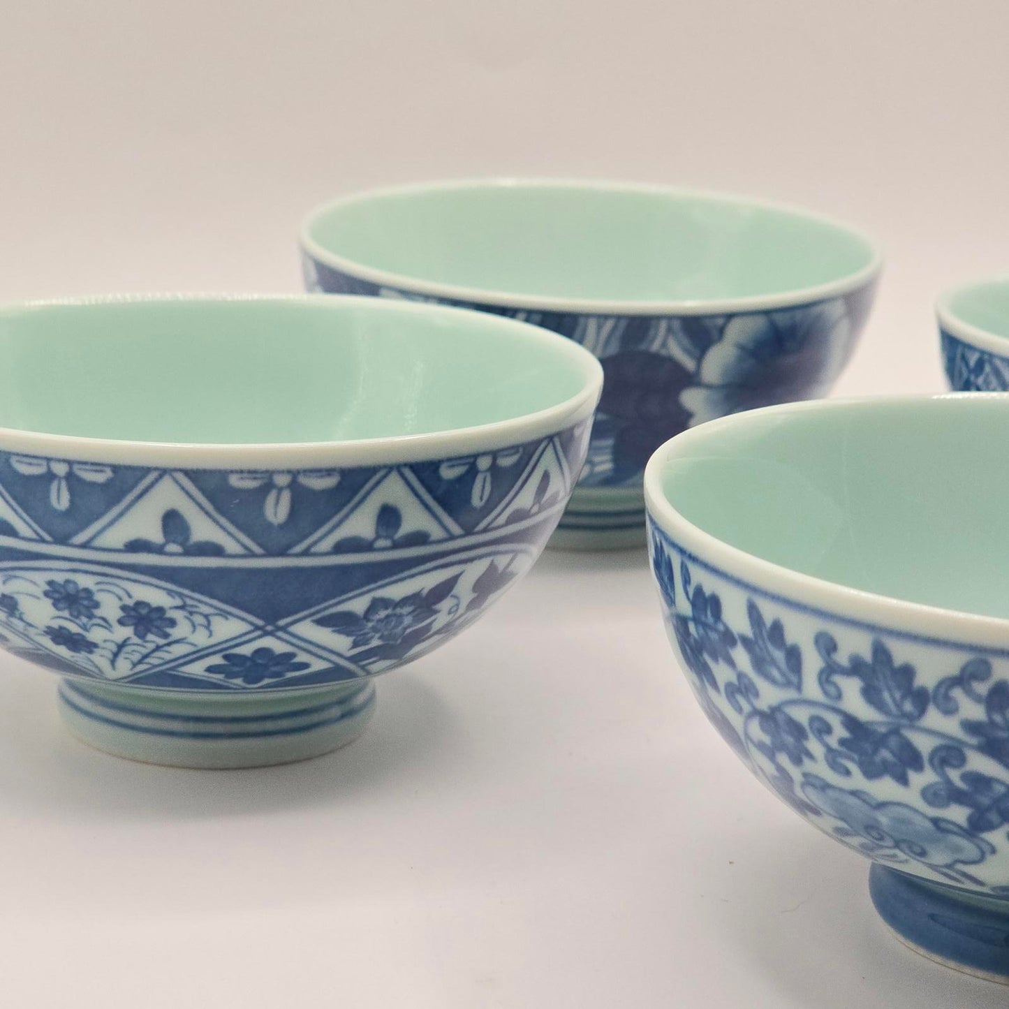 Vintage Arita Ware Japanese Bowls - Blue