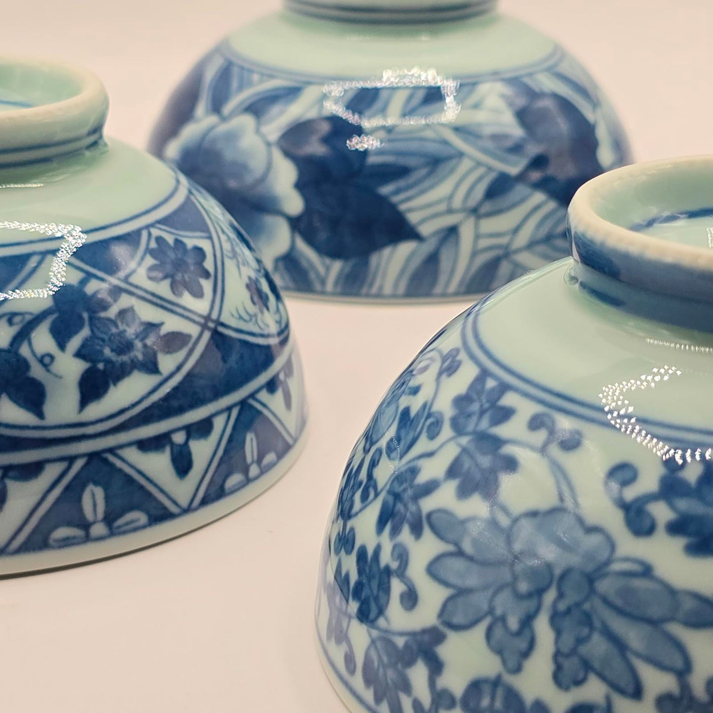 Vintage Arita Ware Japanese Bowls - Blue