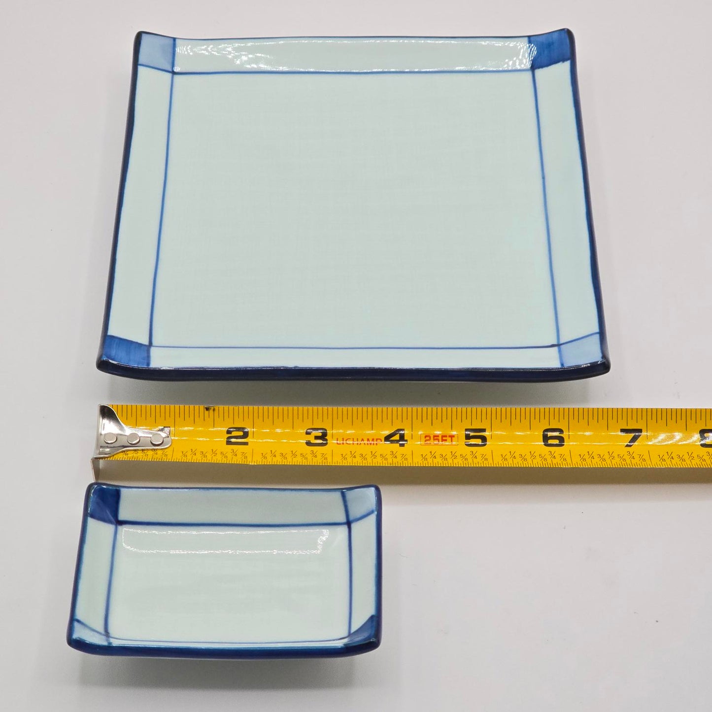Lmari Japanese Porcelain Sushi Set- White and Blue