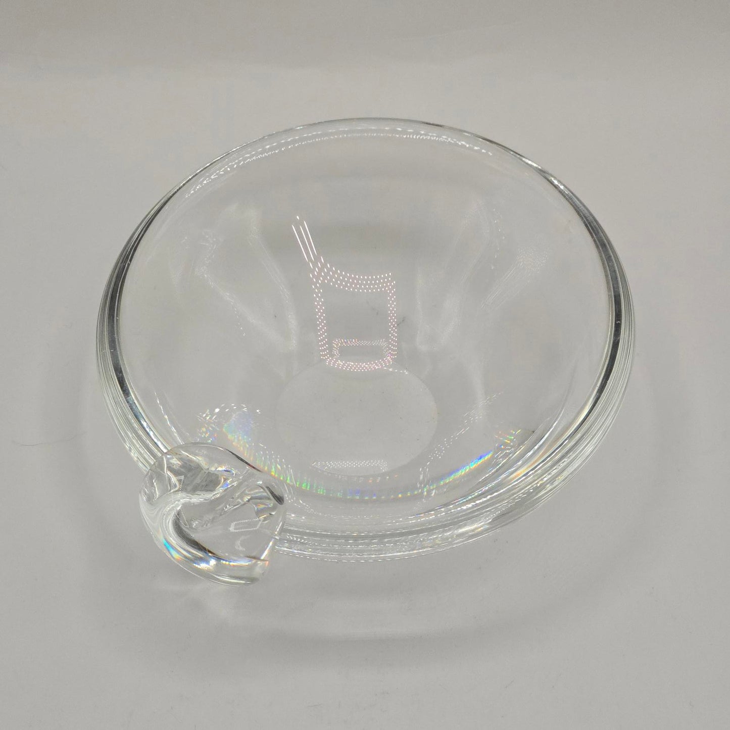Mid Century Vintage Steuben Sloping Crystal Ashtray/Nut or Trinket Dish