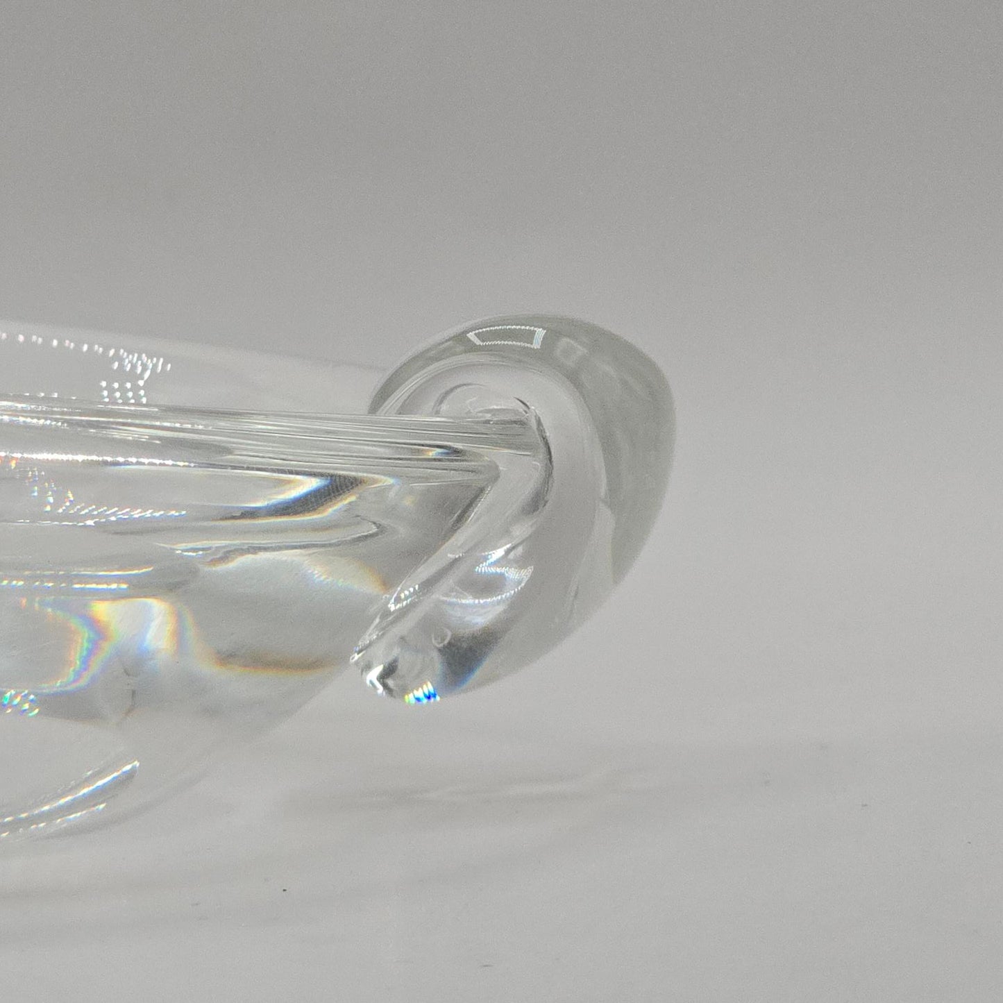 Mid Century Vintage Steuben Sloping Crystal Ashtray/Nut or Trinket Dish