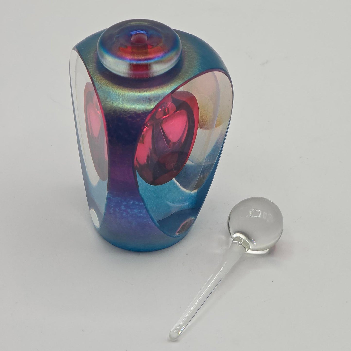 Beautiful Tom Philabaum Art Glass Perfume Bottle