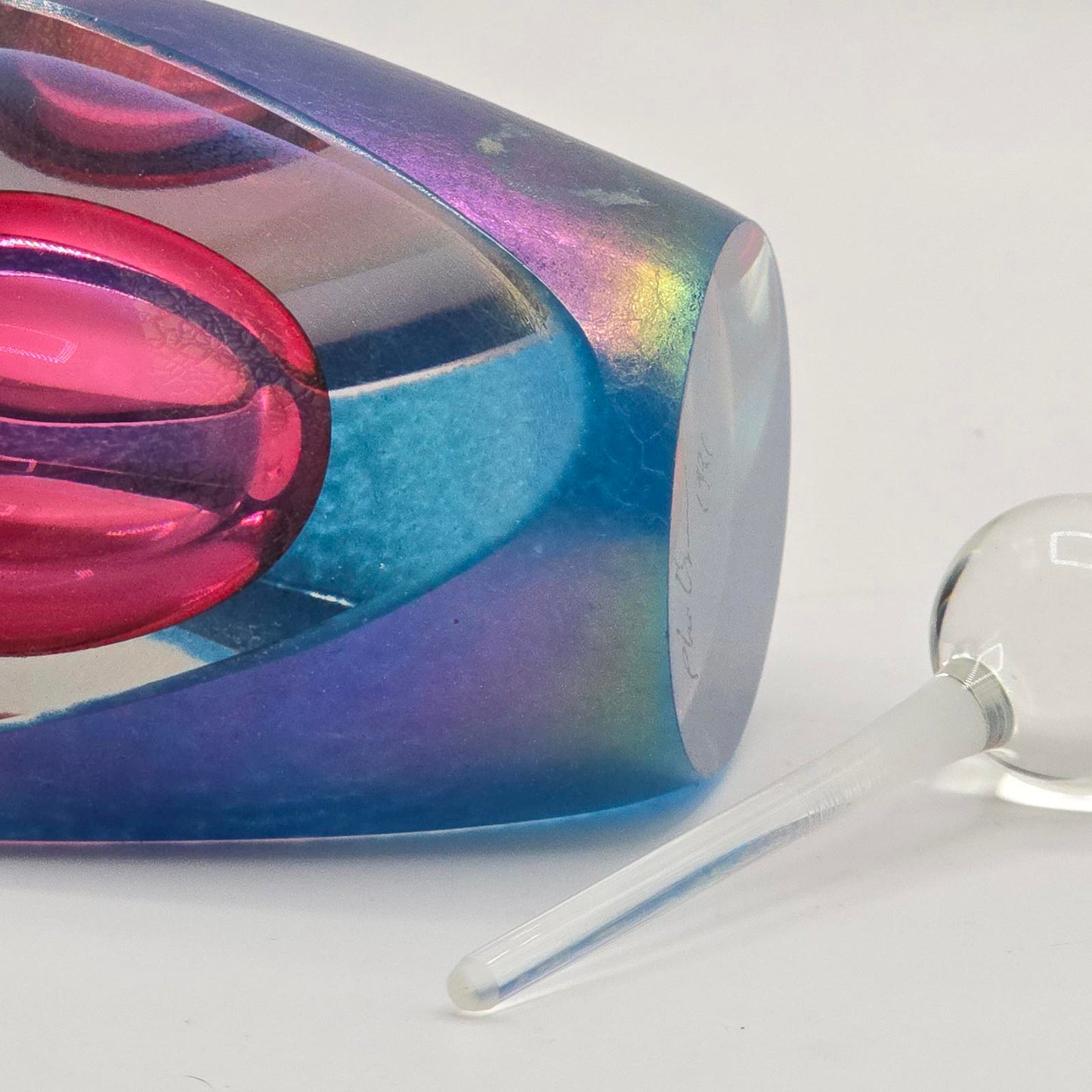 Beautiful Tom Philabaum Art Glass Perfume Bottle