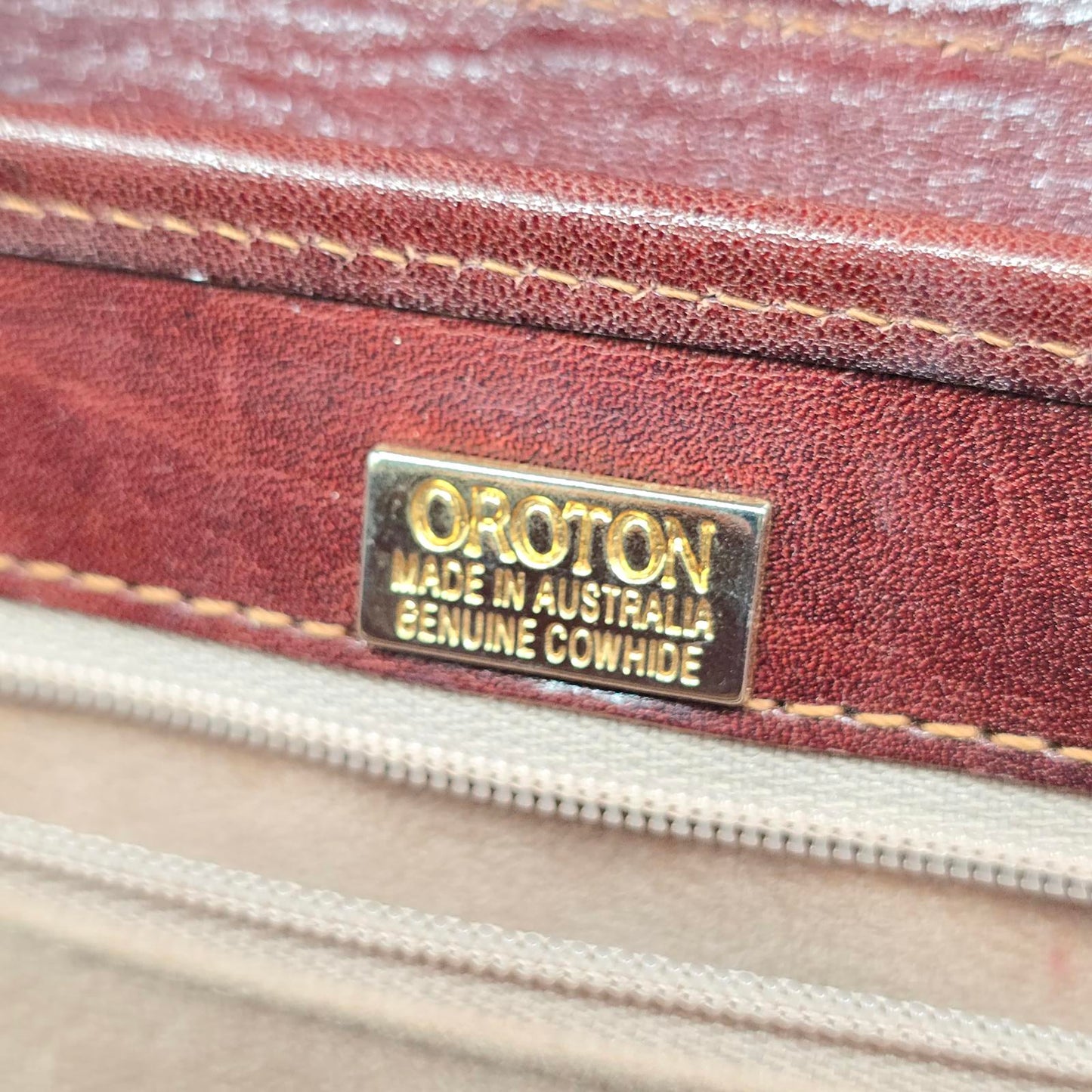 Oroton Leather Messenger Bag