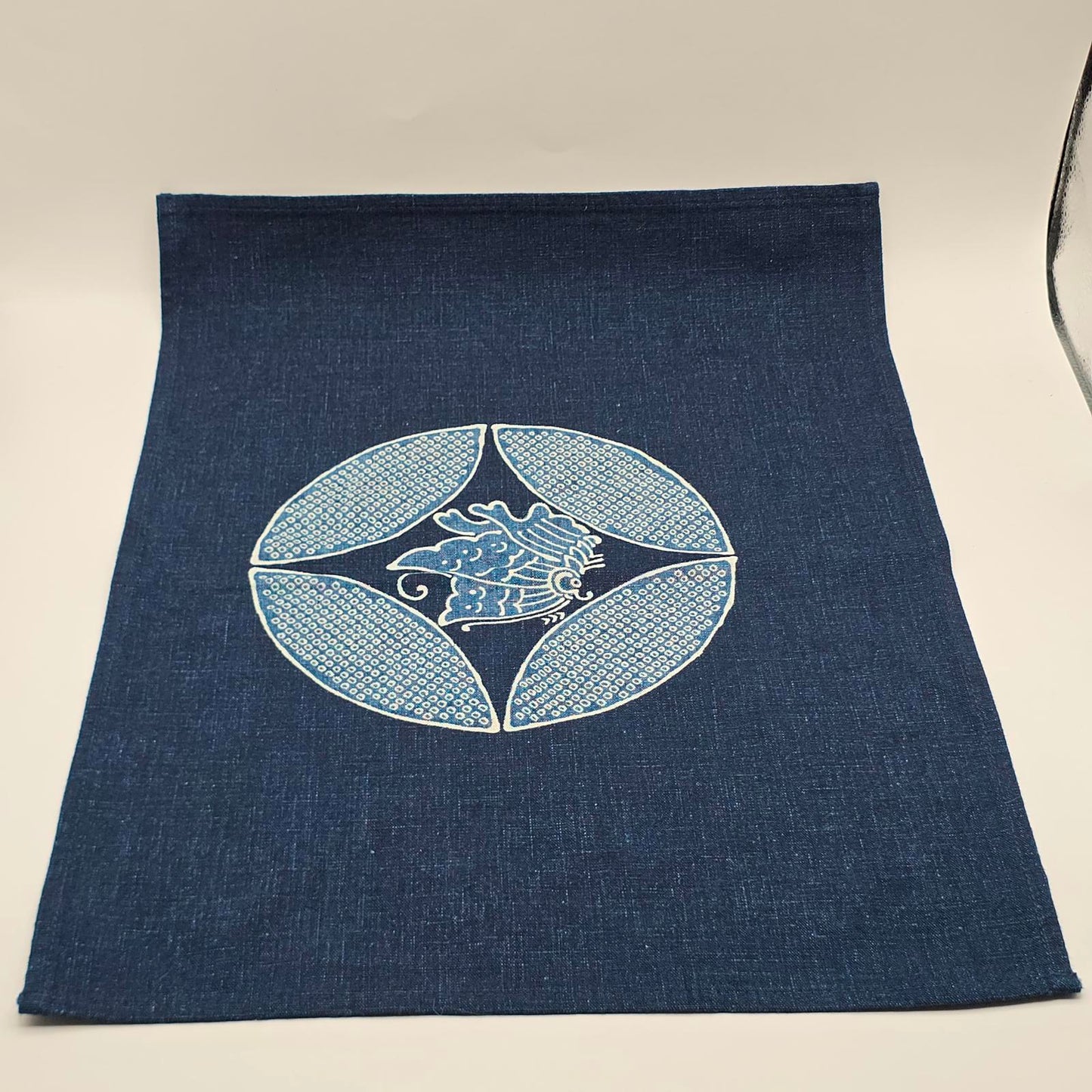 Rare Find, Vintage Sasakura Gensho Navy and White Cotton Placemats