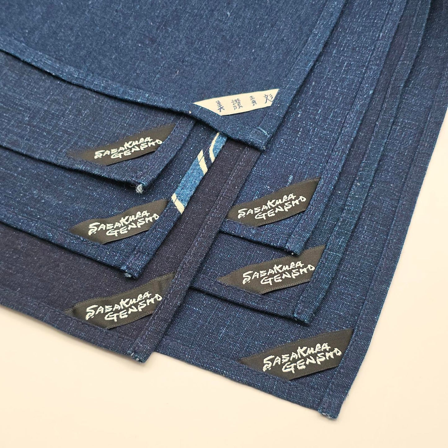 Rare Find, Vintage Sasakura Gensho Navy and White Cotton Placemats