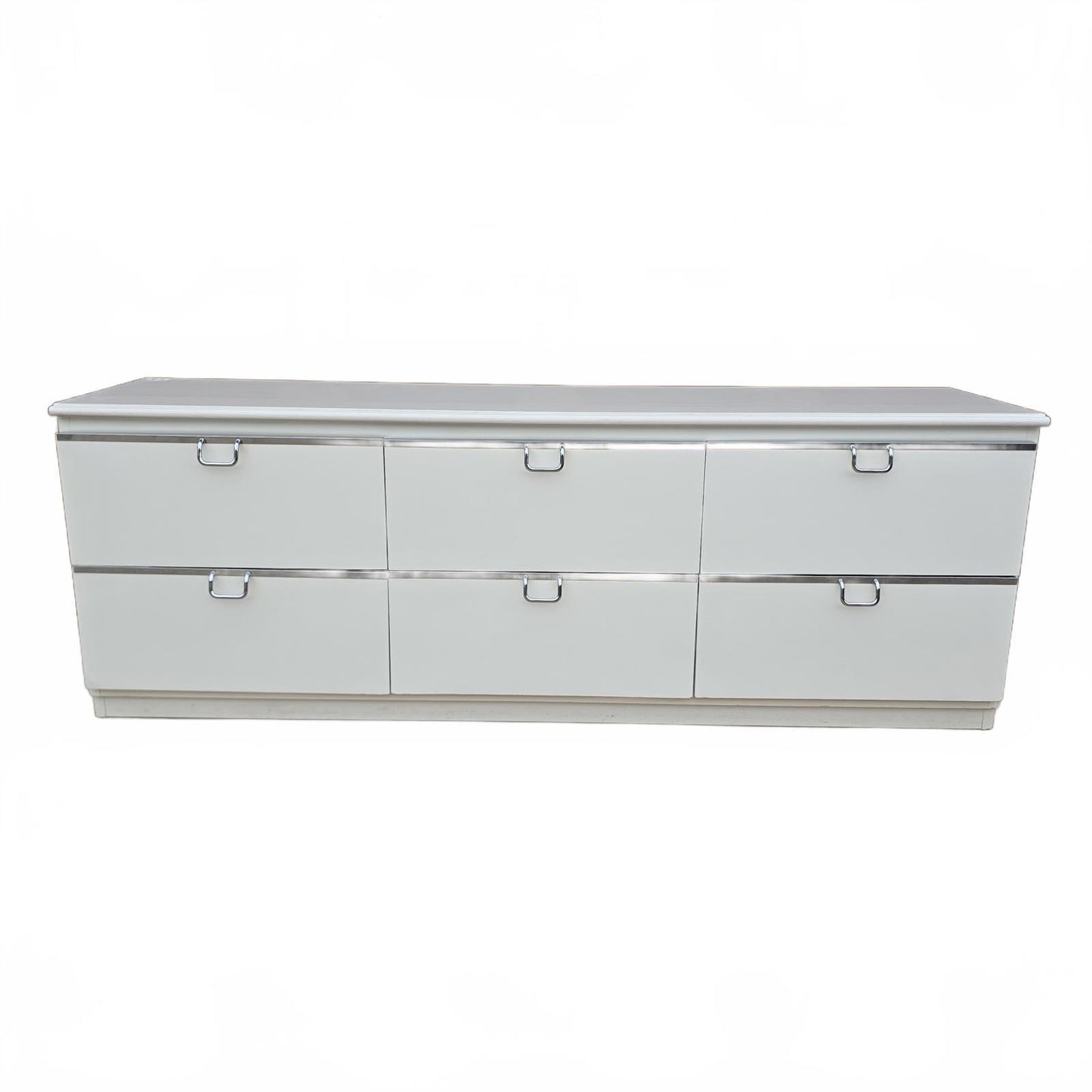 Lane Post Modern Dresser with Chrome Accents
