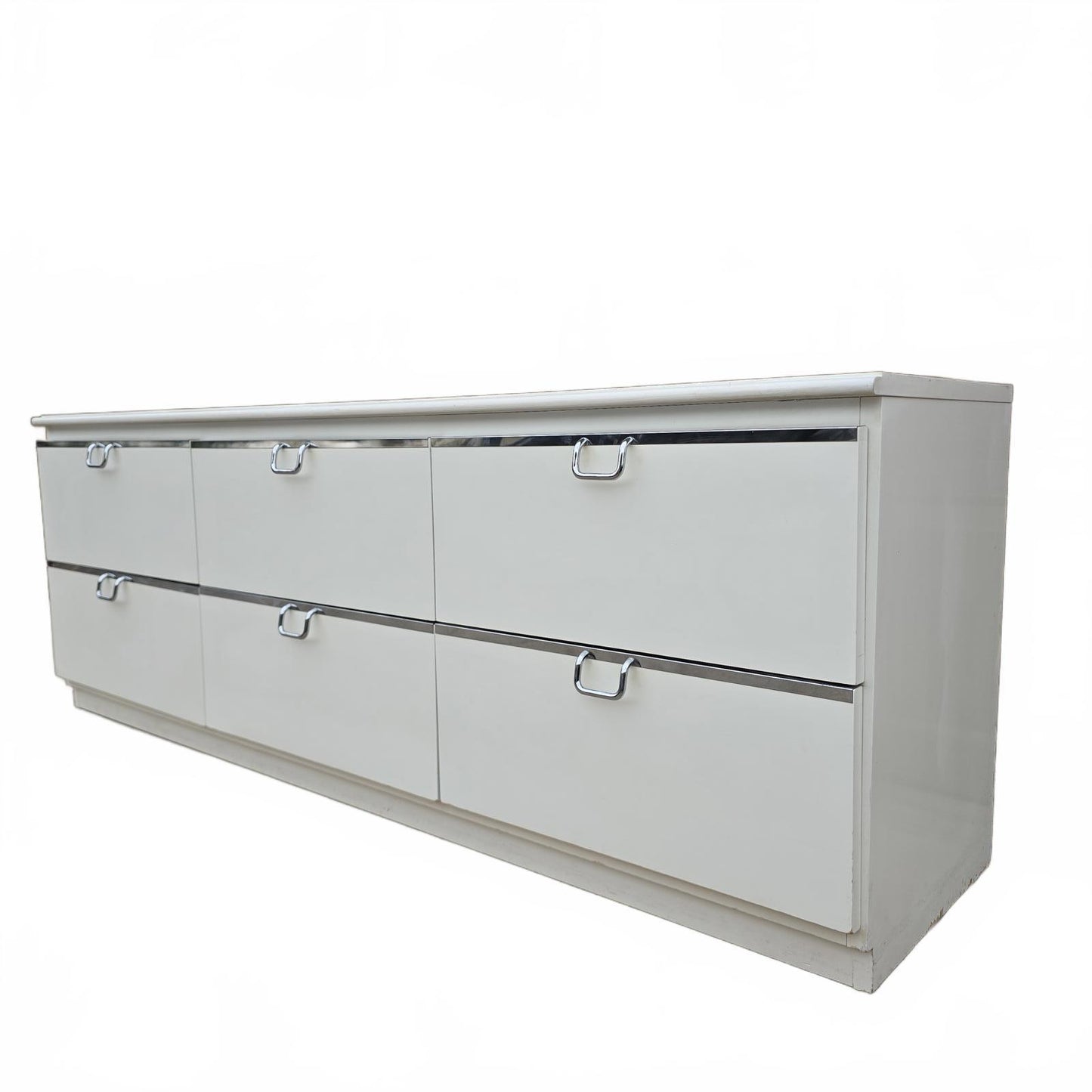 Lane Post Modern Dresser with Chrome Accents