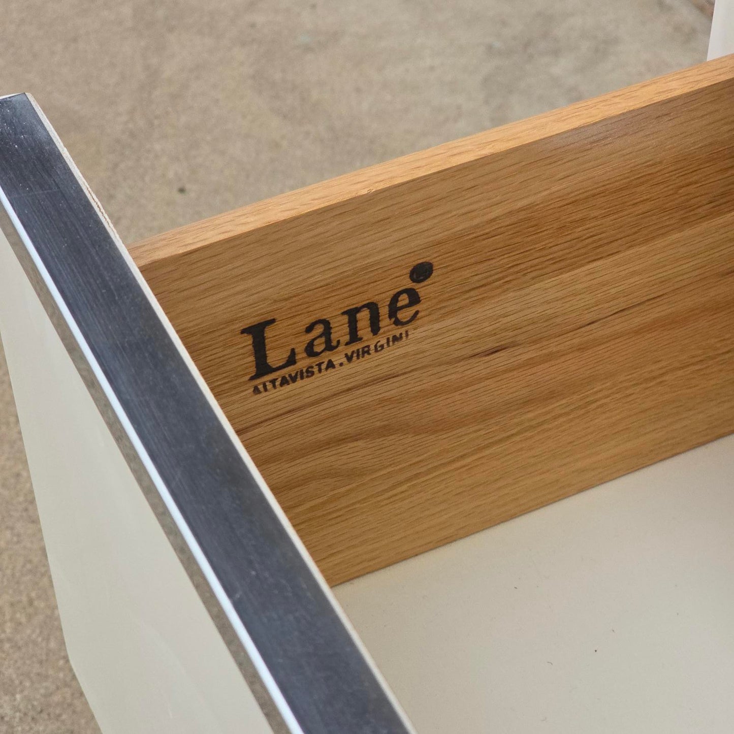 Lane Post Modern Dresser with Chrome Accents