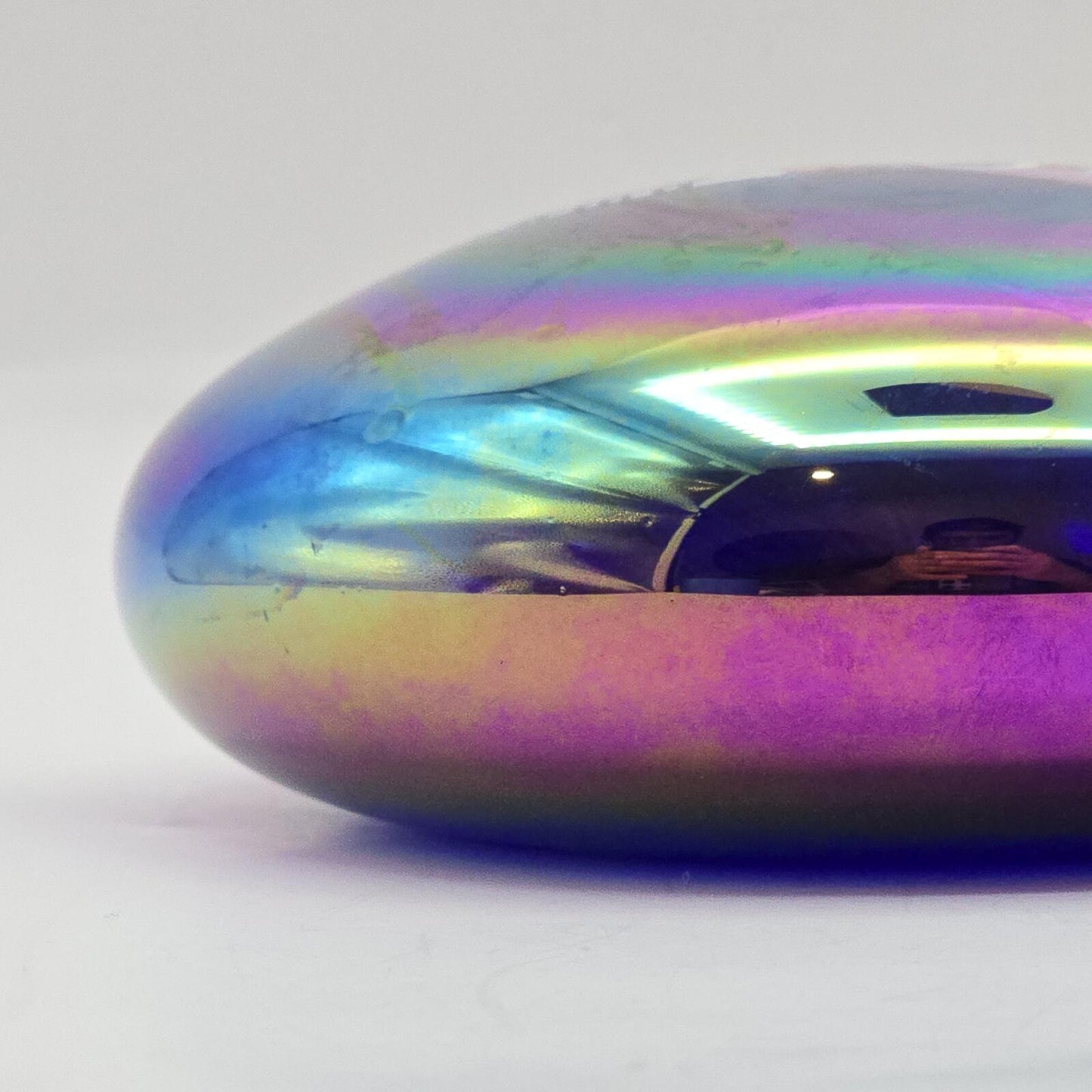 Erik Brakken Glasshouse Irridescent Oil Lamp/Paperweight -  Pink/Purple/Blue